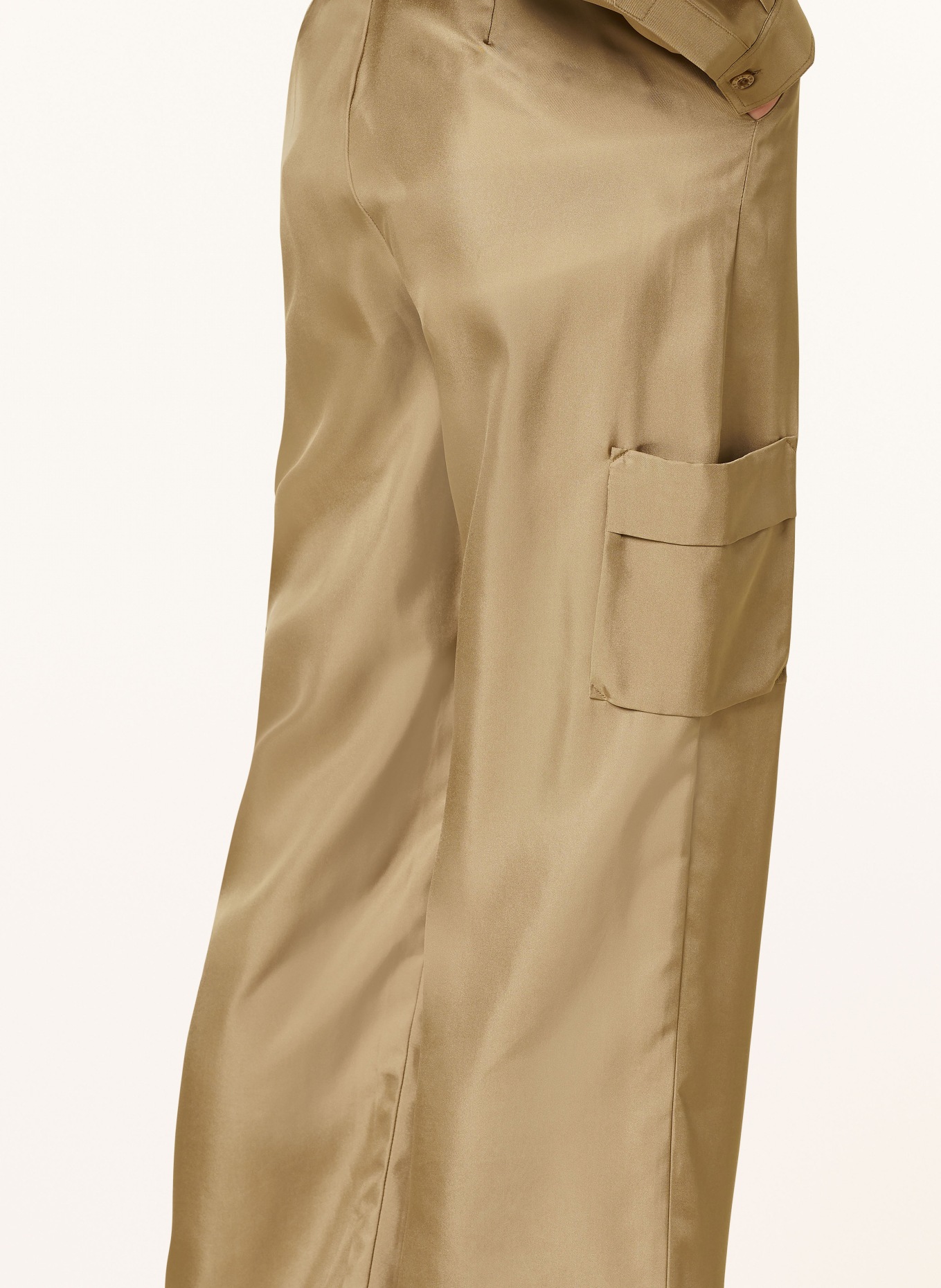 ENVELOPE 1976 Cargo pants AMPED in silk, Color: OLIVE (Image 5)