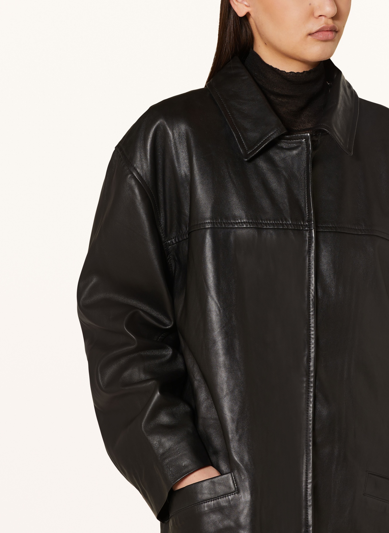 ENVELOPE 1976 Leather jacket BODHI, Color: BLACK (Image 4)