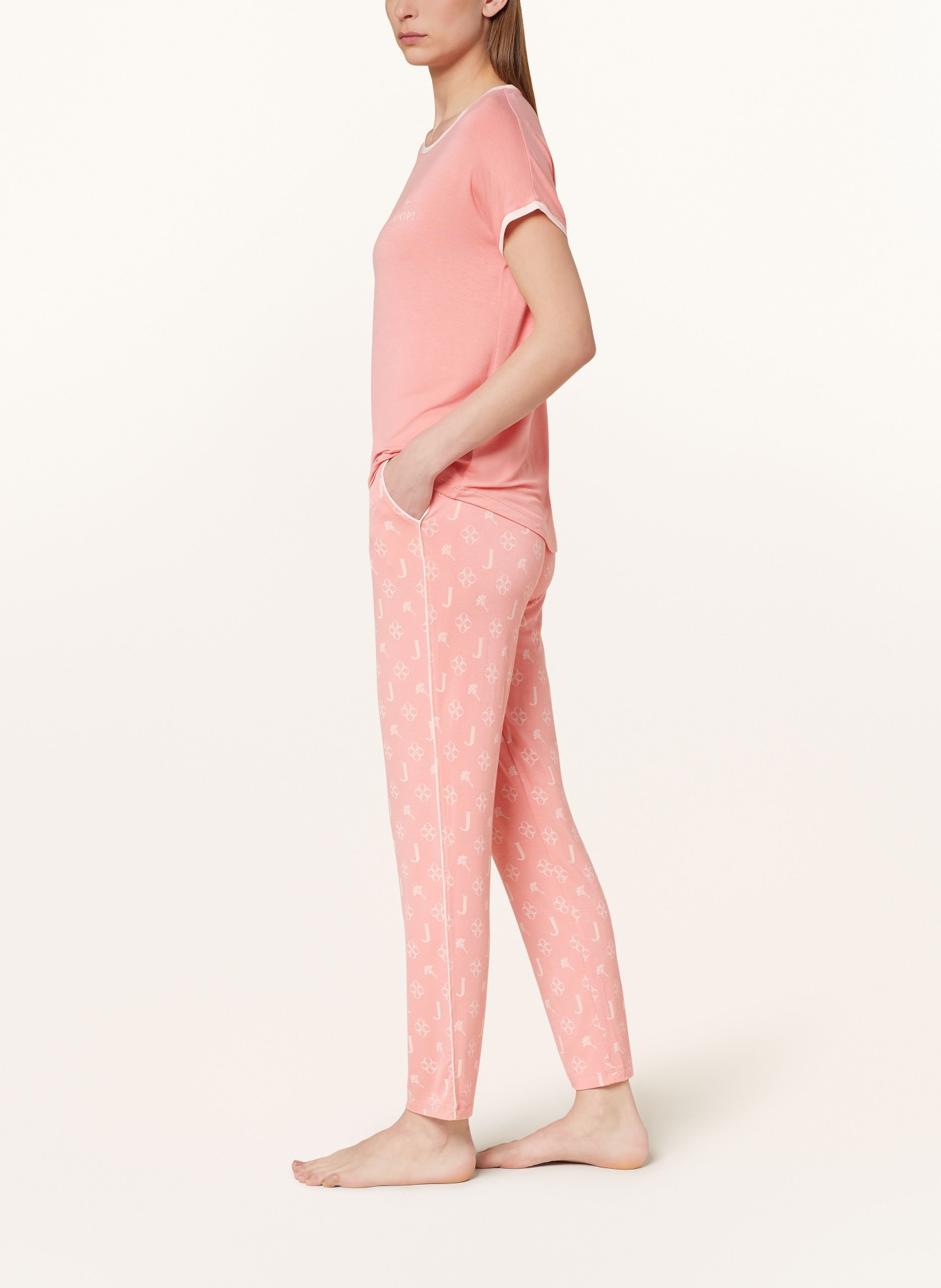 JOOP! Spodnie od piżamy, Kolor: ŁOSOSIOWY/ JASNORÓŻOWY (Obrazek 4)