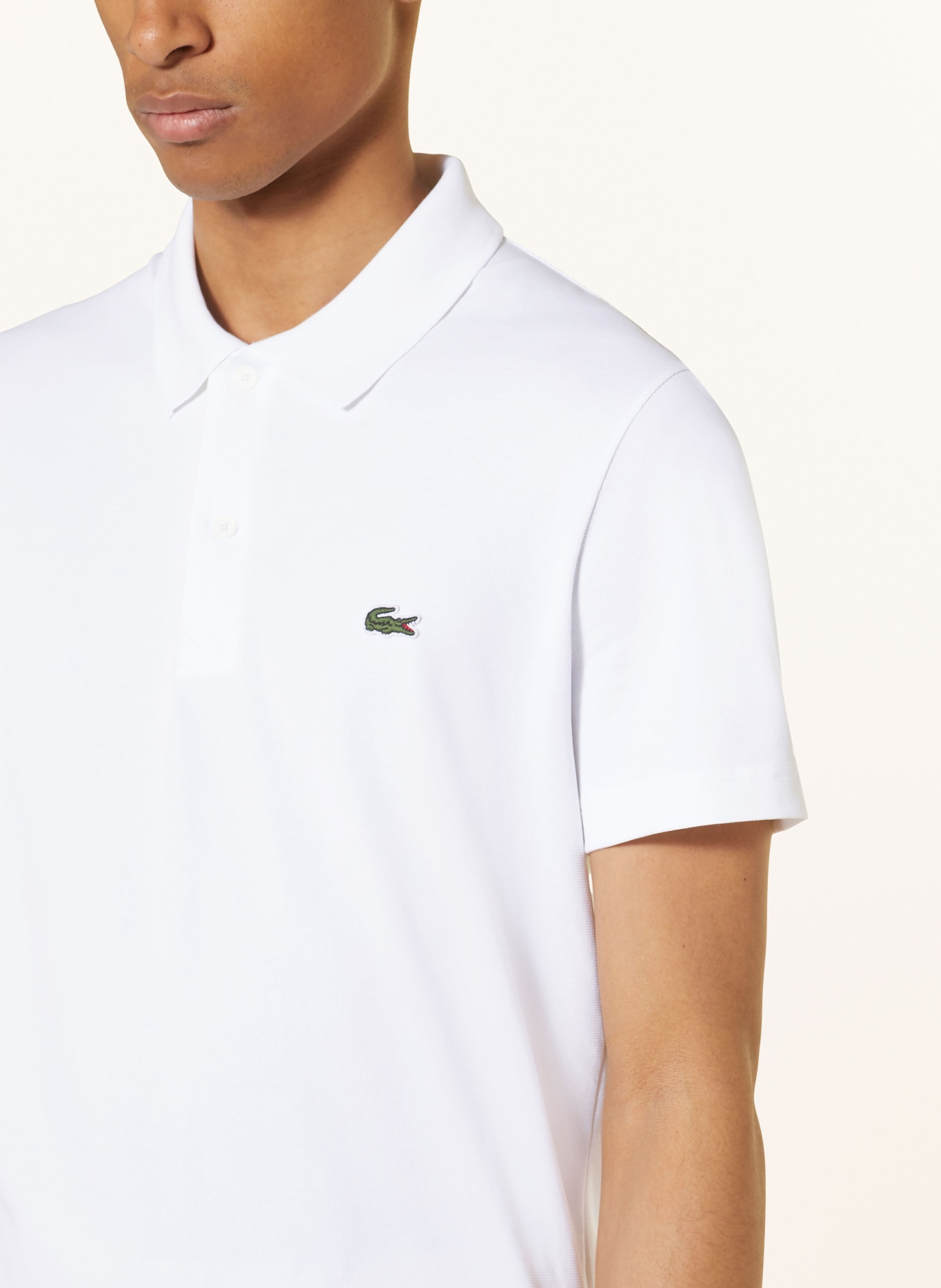 LACOSTE Piqué-Poloshirt Regular Fit, Farbe: WEISS (Bild 4)