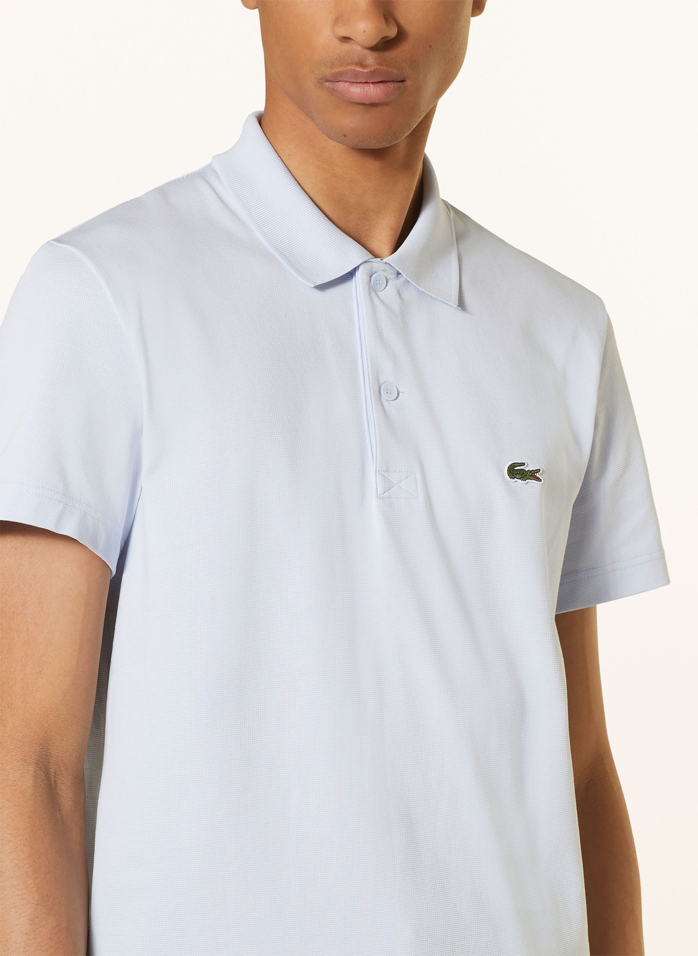 LACOSTE Piqué-Poloshirt Regular Fit, Farbe: HELLBLAU (Bild 4)