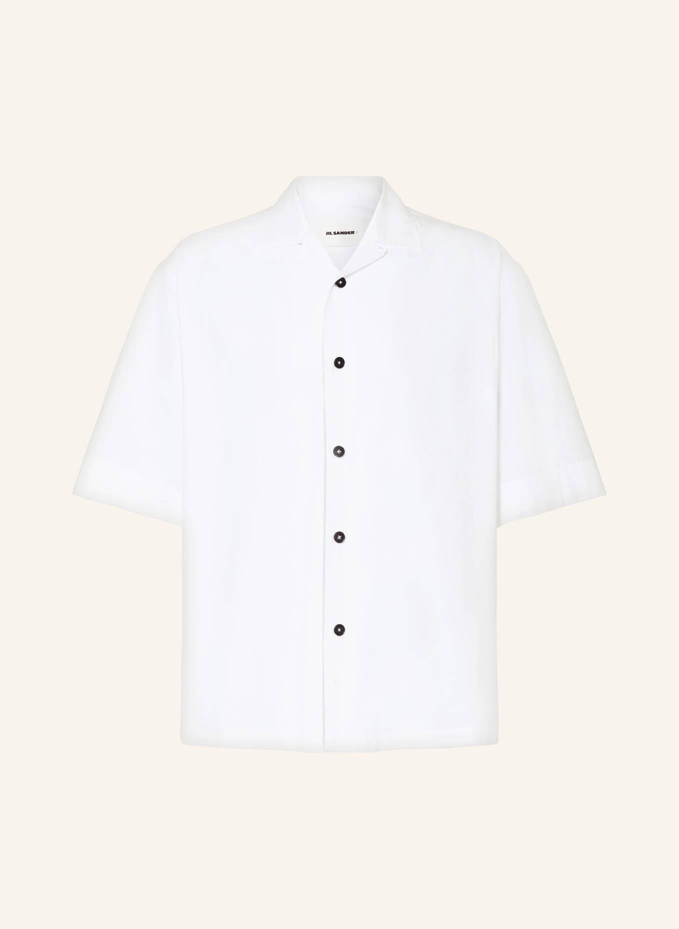 JIL SANDER Koszula z krótkim rękawem comfort fit, Kolor: BIAŁY (Obrazek 1)