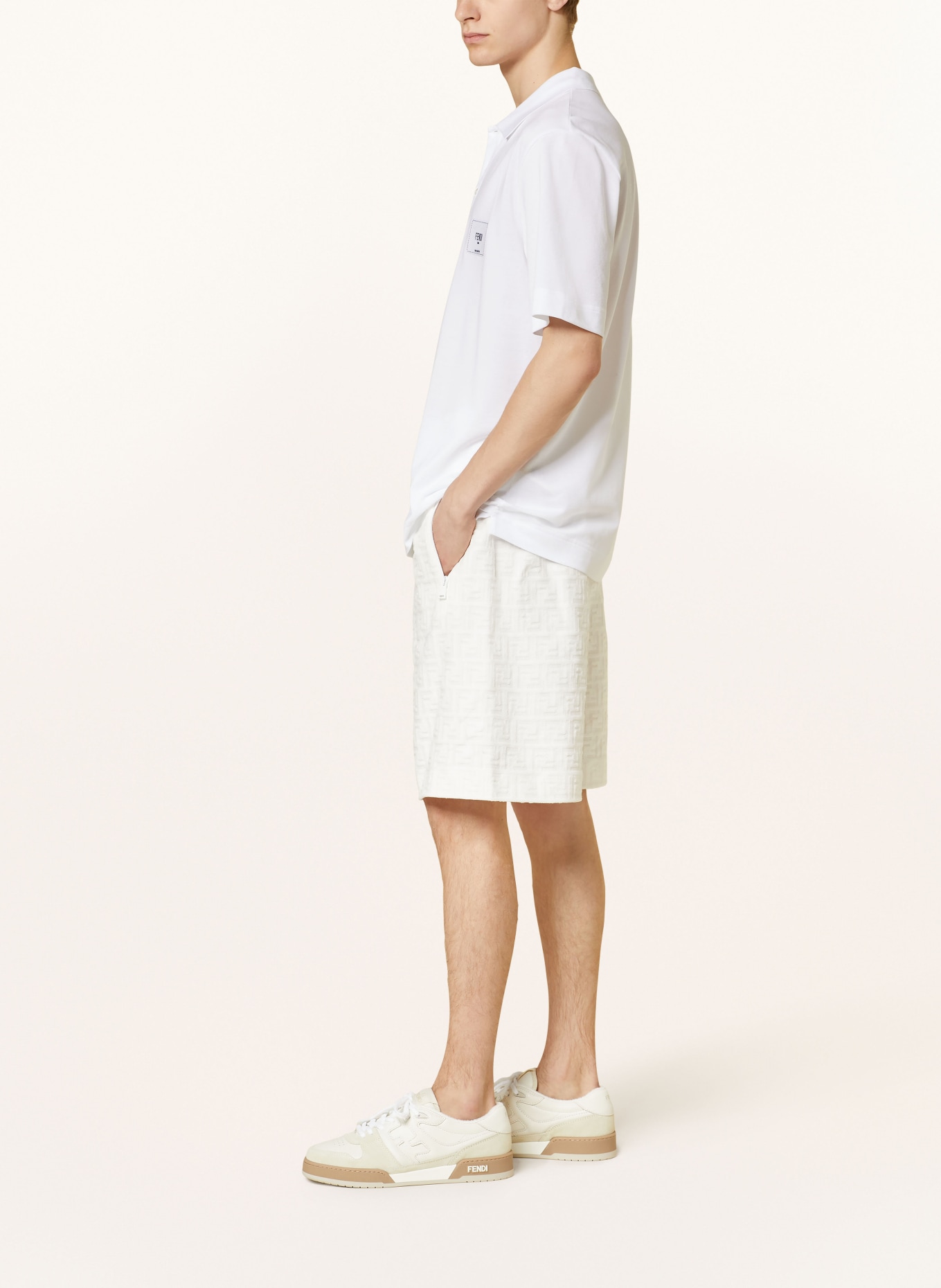 FENDI Sweat shorts, Color: ECRU (Image 4)