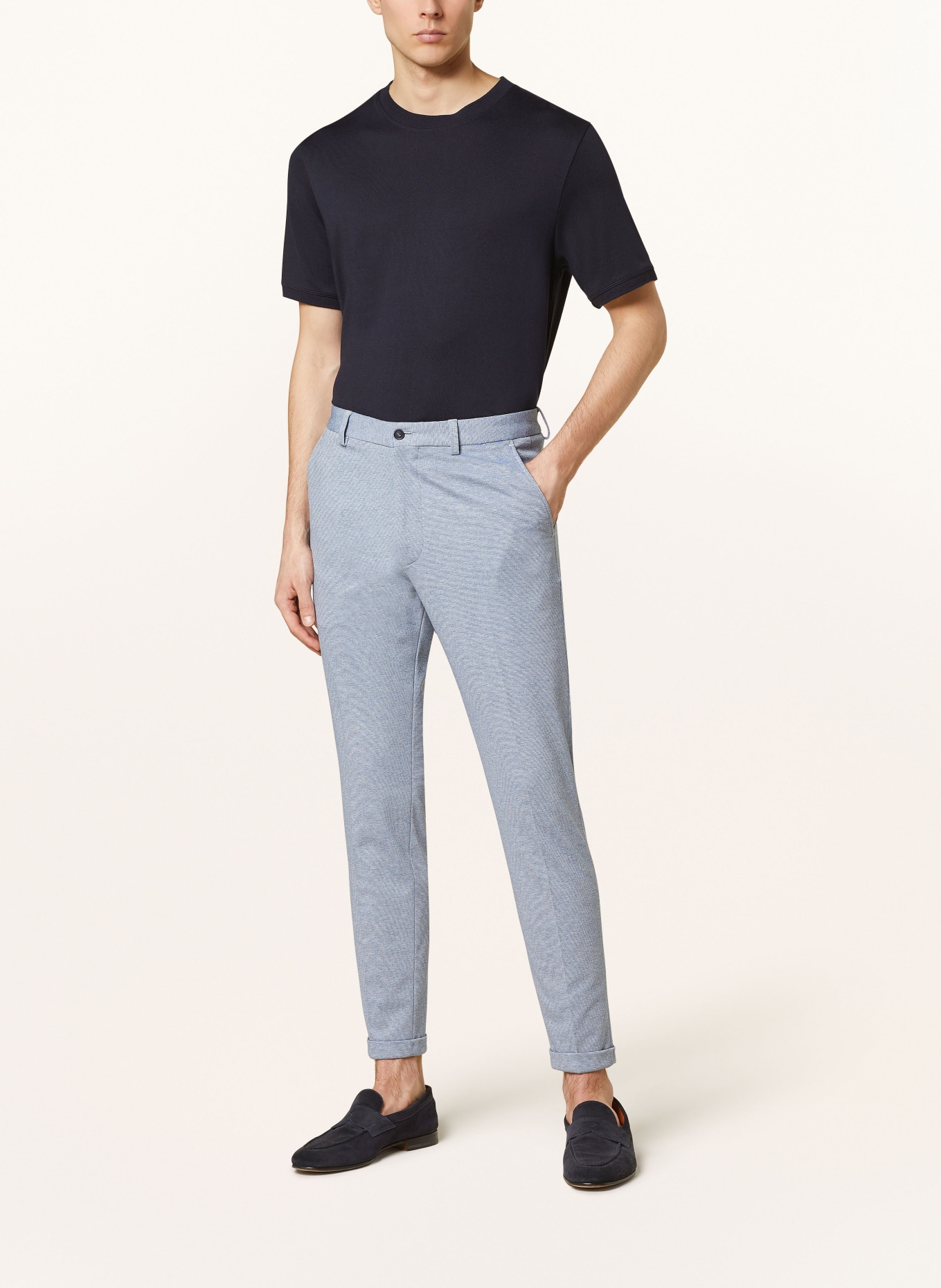 CINQUE Oblekové kalhoty CIBODO Extra Slim Fit z žerzeje, Barva: 68 dunkelblau (Obrázek 3)