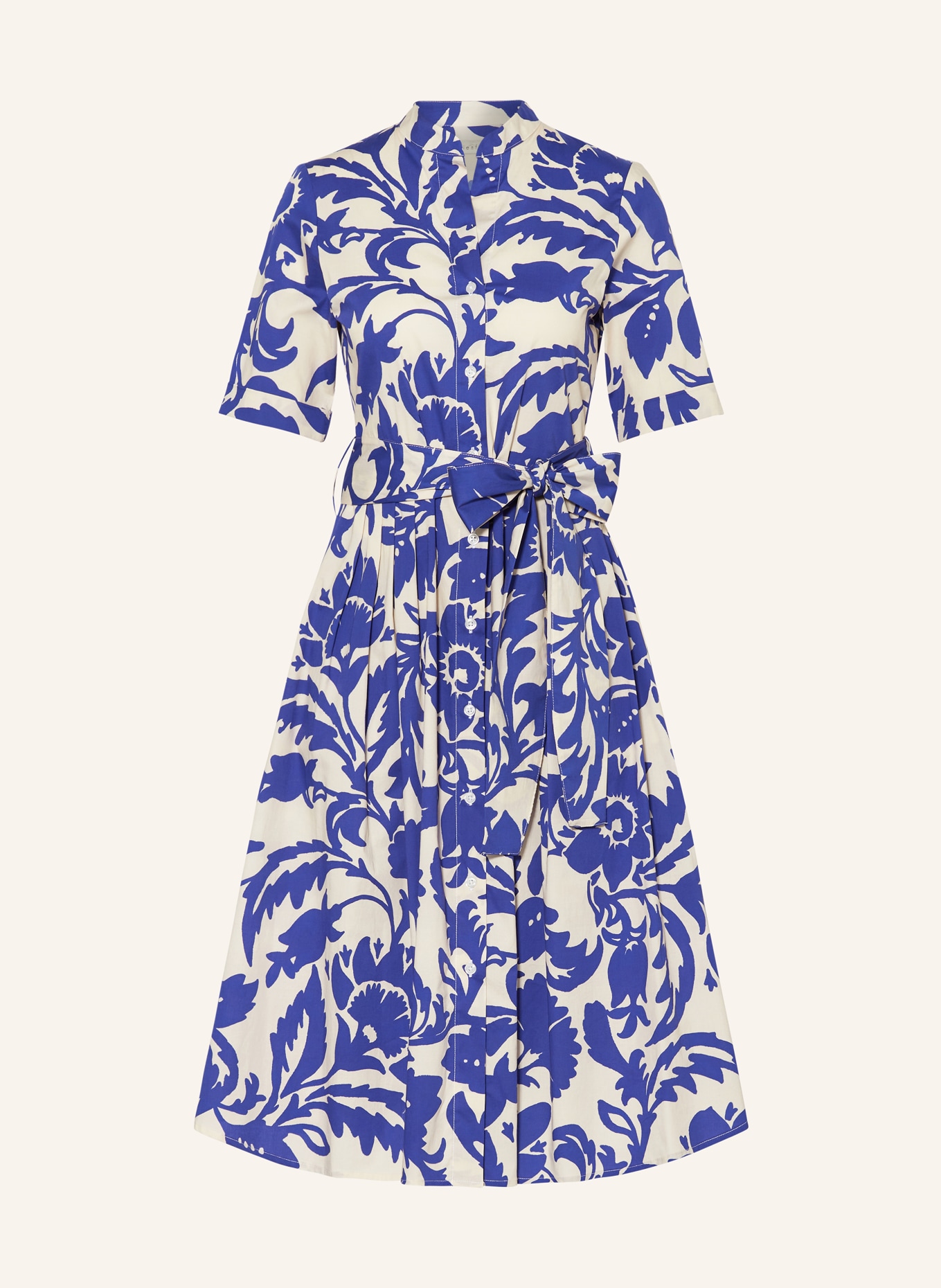lilienfels Hemdblusenkleid, Farbe: WEISS/ BLAU (Bild 1)