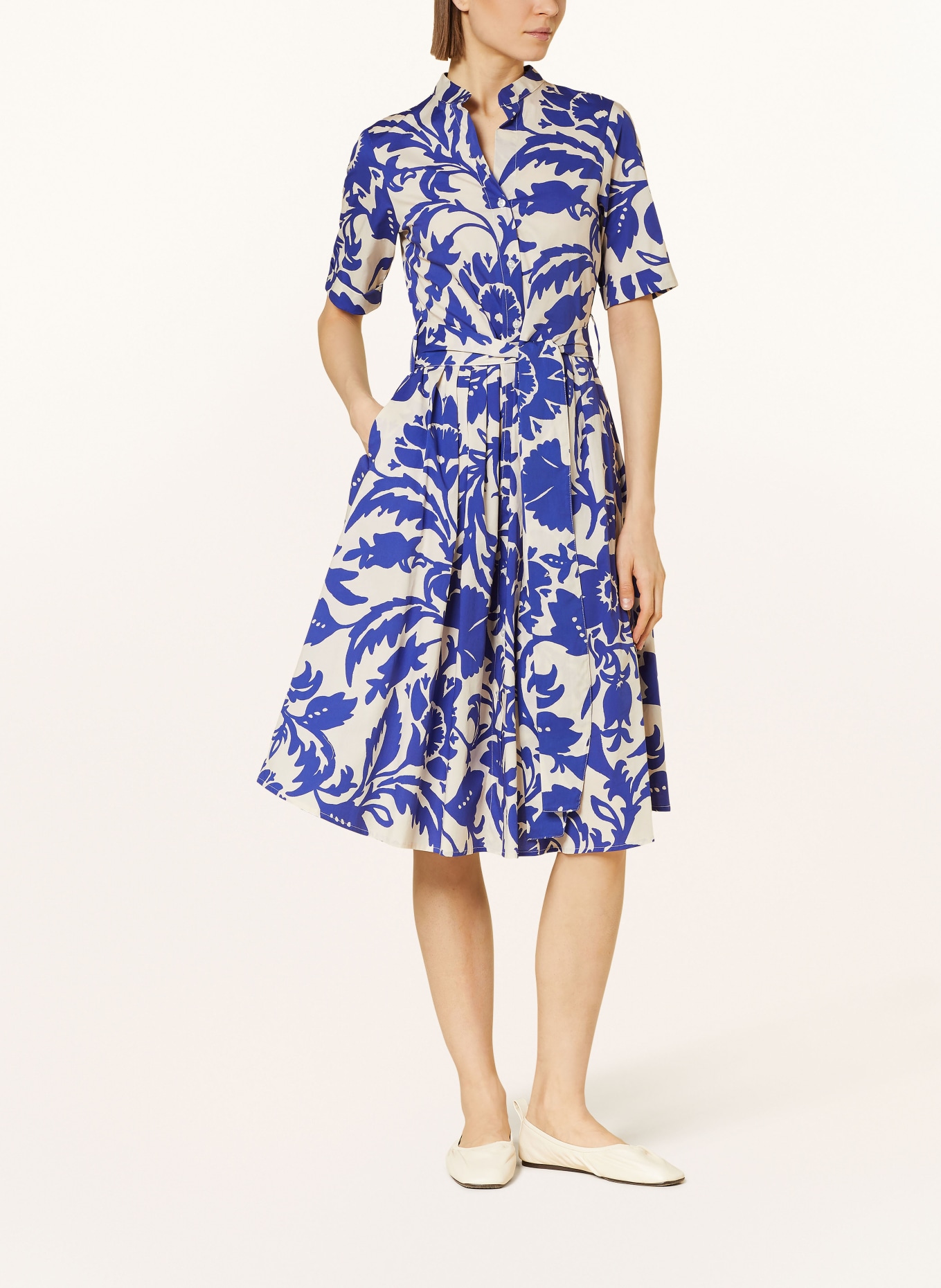 lilienfels Shirt dress, Color: WHITE/ BLUE (Image 2)