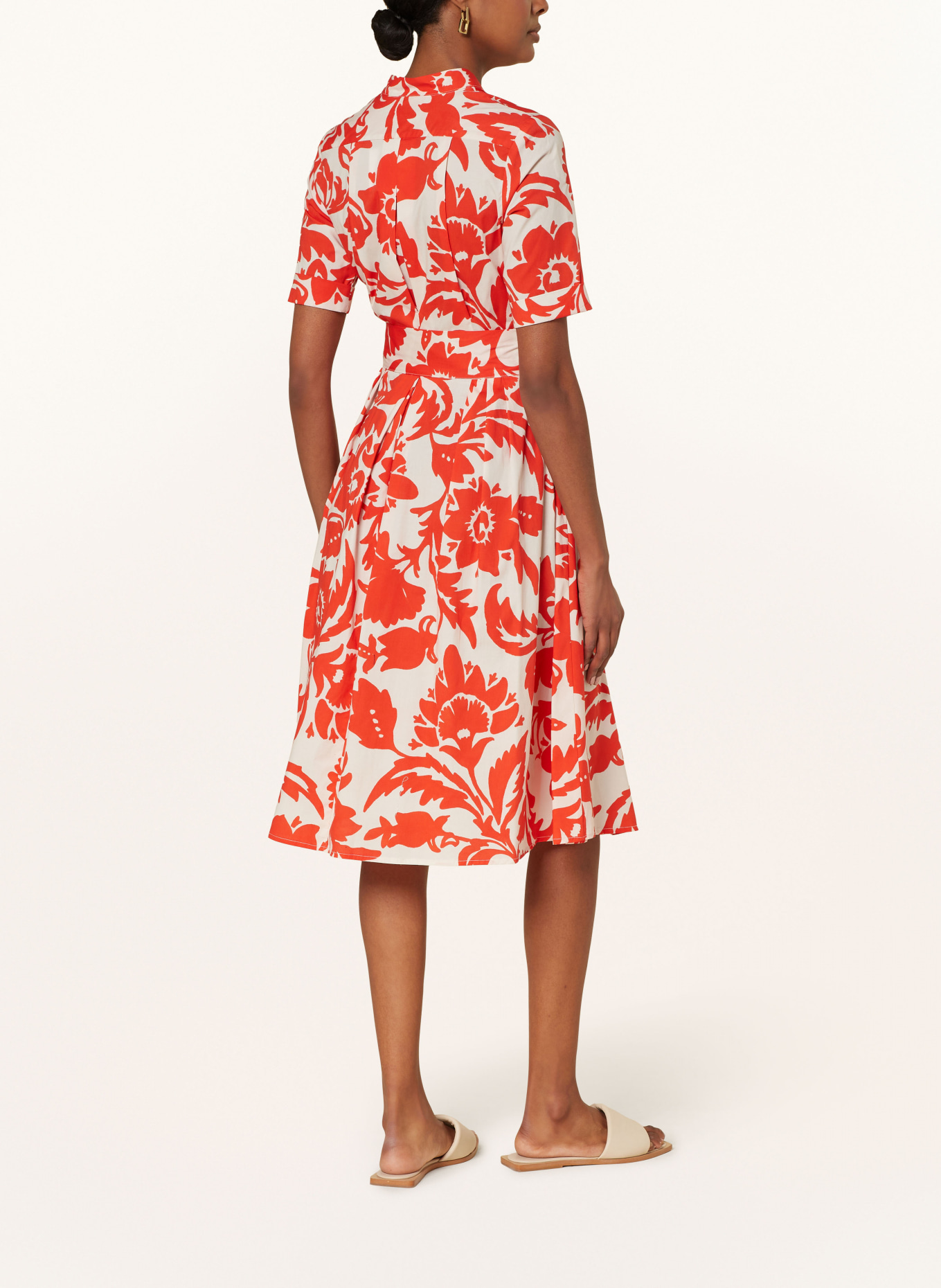 lilienfels Shirt dress, Color: ORANGE/ CREAM (Image 3)