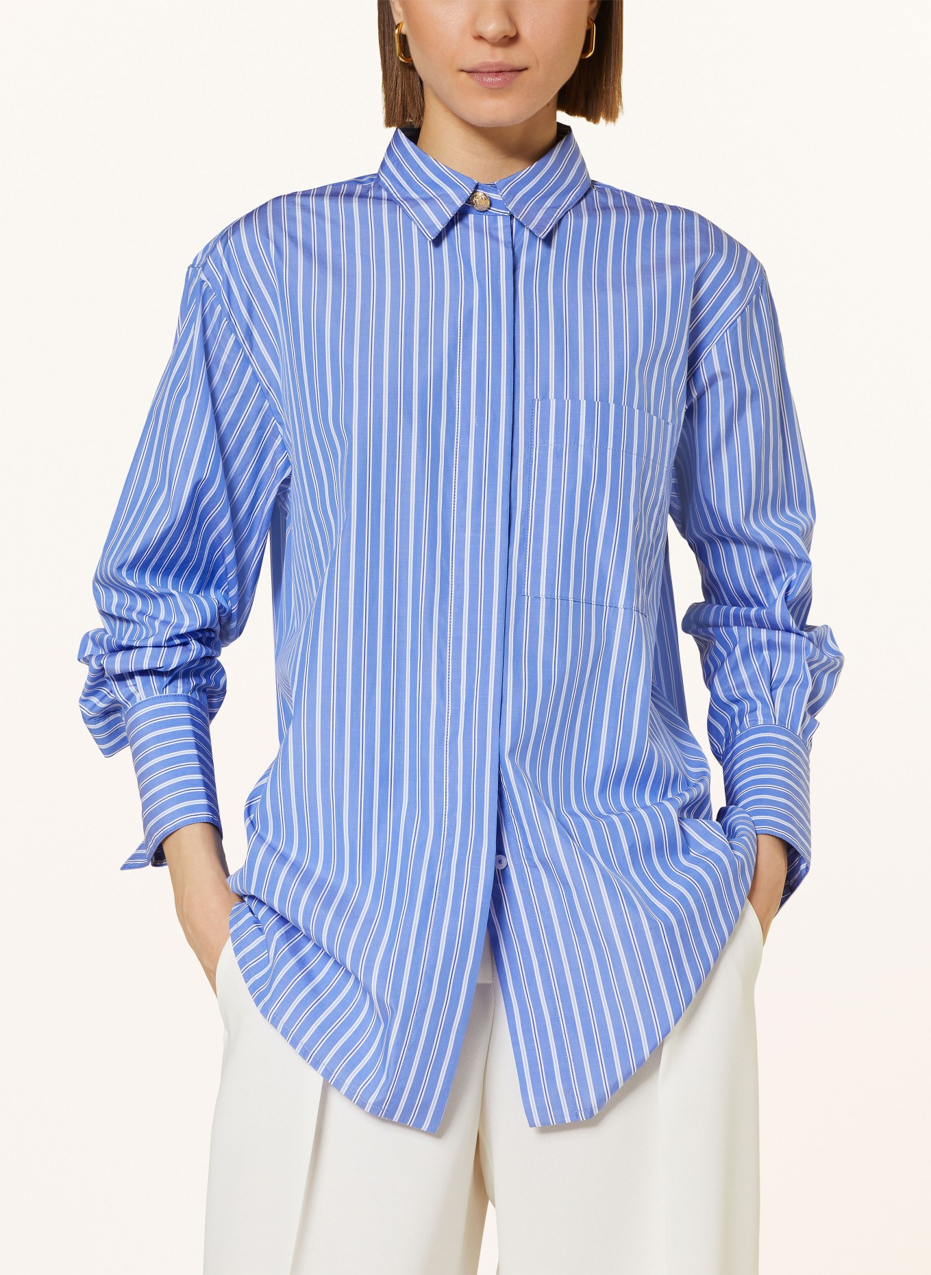 lilienfels Shirt blouse, Color: BLUE/ WHITE/ DARK BLUE (Image 4)