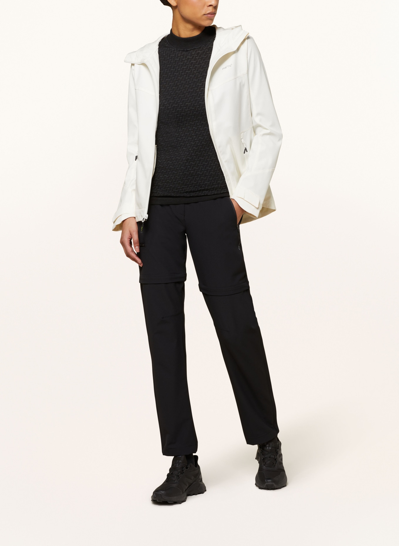 me°ru' Spodnie z odpinanymi nogawkami CLAMART: CZARNY