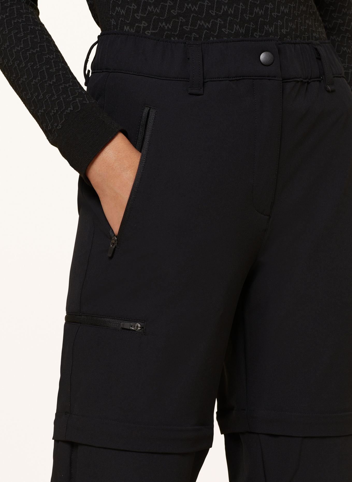 me°ru' Spodnie z odpinanymi nogawkami CLAMART: CZARNY