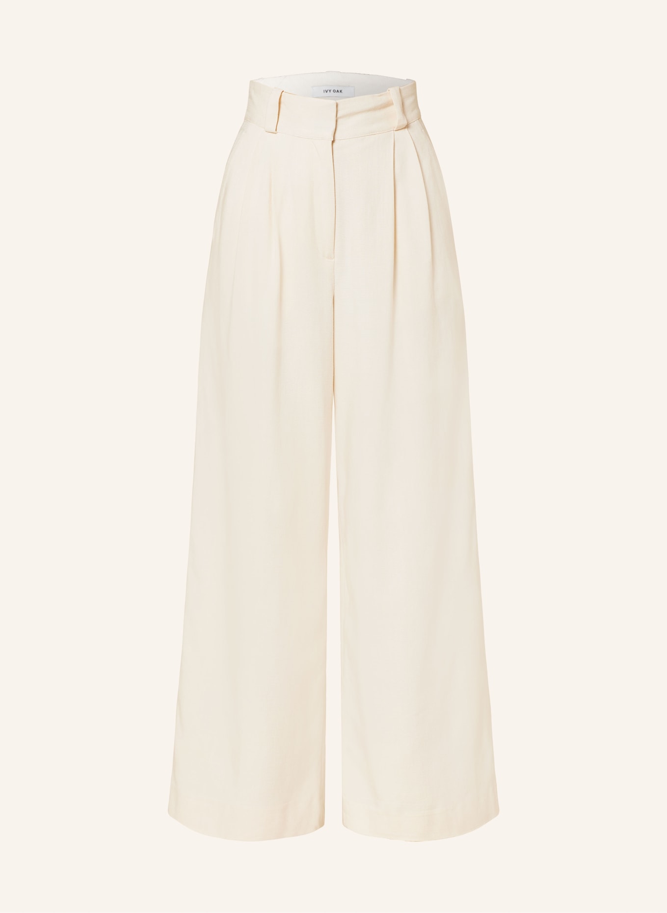 IVY OAK Wide leg trousers PRESCILLA ANN, Color: LIGHT BROWN (Image 1)