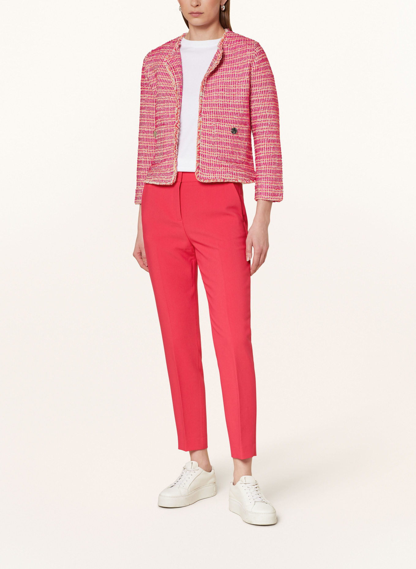 s.Oliver BLACK LABEL Tweed blazer, Color: PINK/ ORANGE/ WHITE (Image 2)