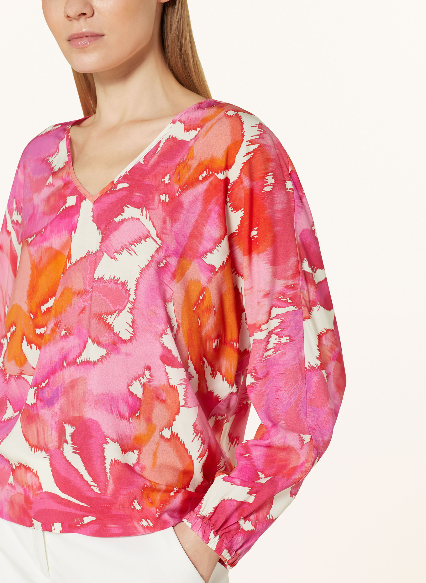 comma Shirt blouse, Color: PURPLE/ PINK/ DARK ORANGE (Image 4)
