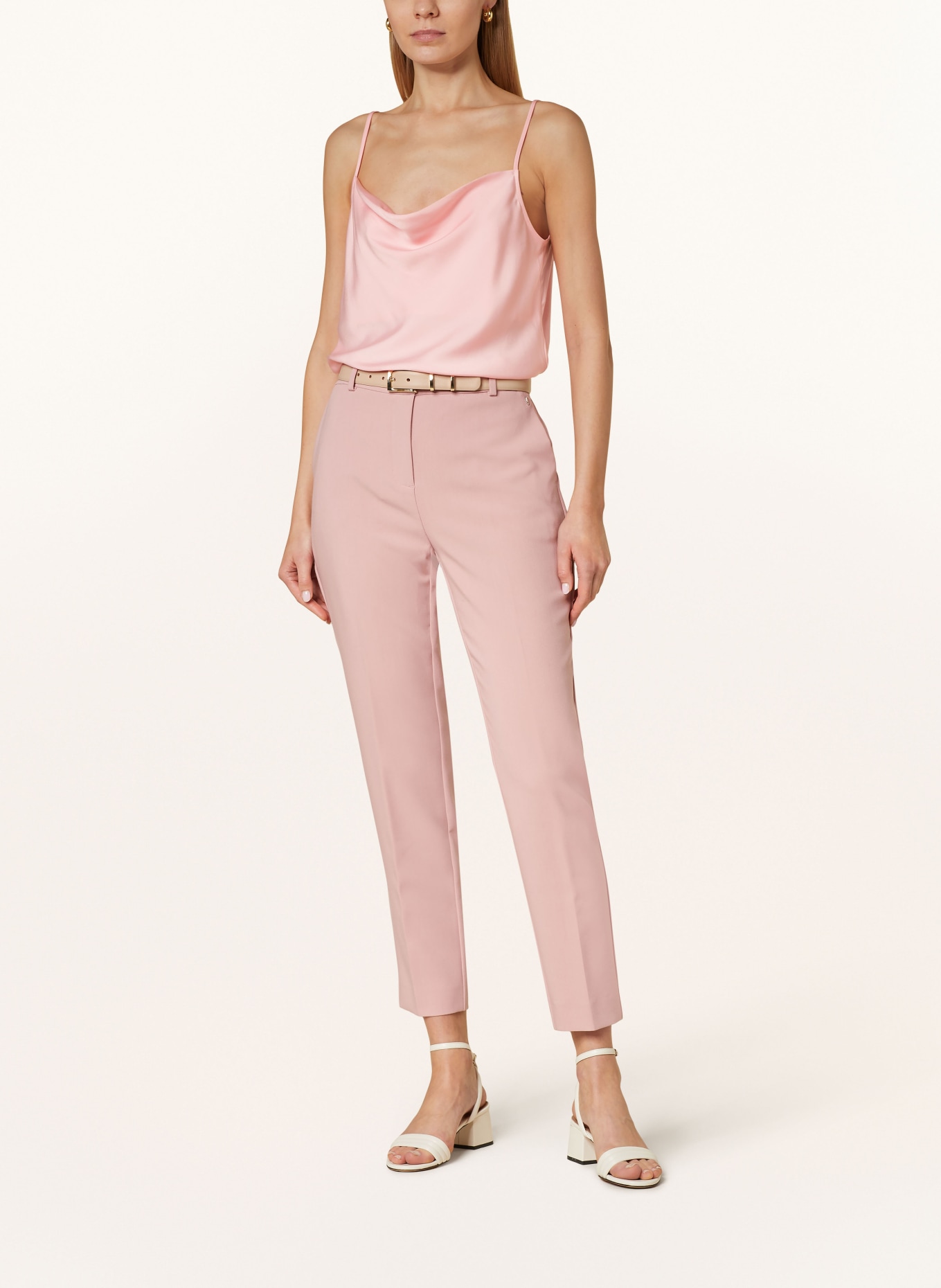 comma Blouse top in satin, Color: PINK (Image 2)