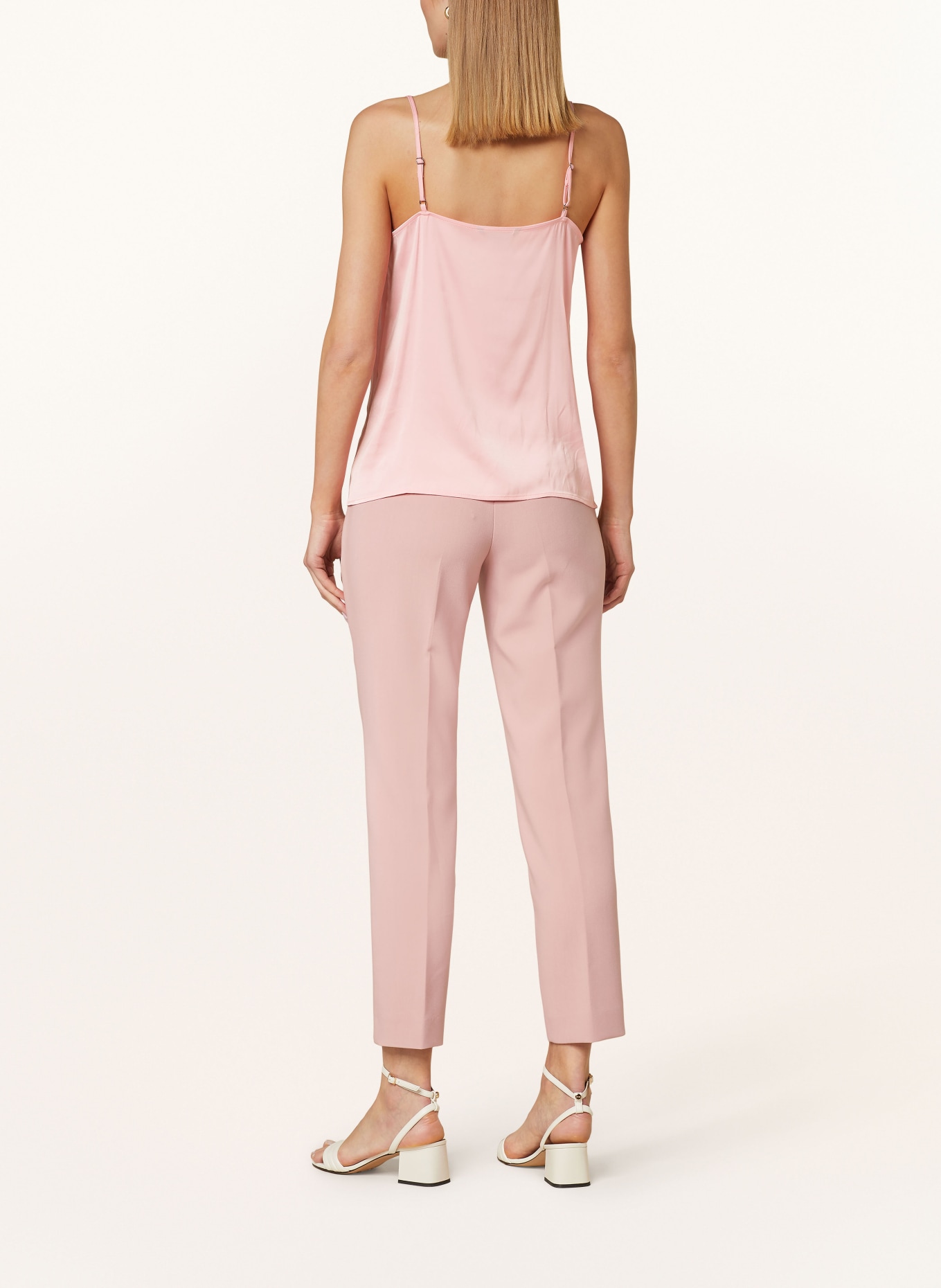 comma Blouse top in satin, Color: PINK (Image 3)