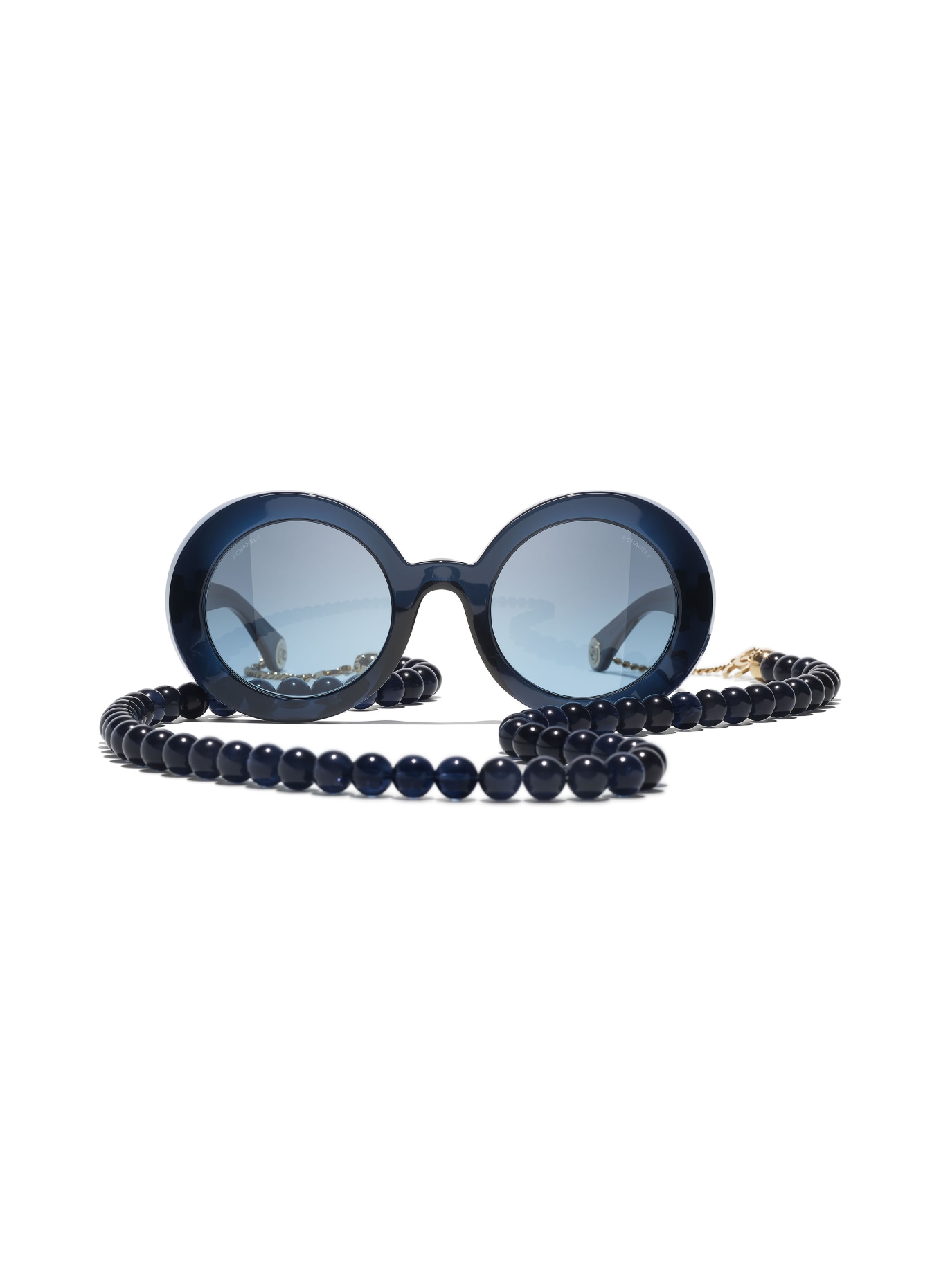 CHANEL Round sunglasses, Color: C503S2 - DARK BLUE/ BLUE (Image 2)