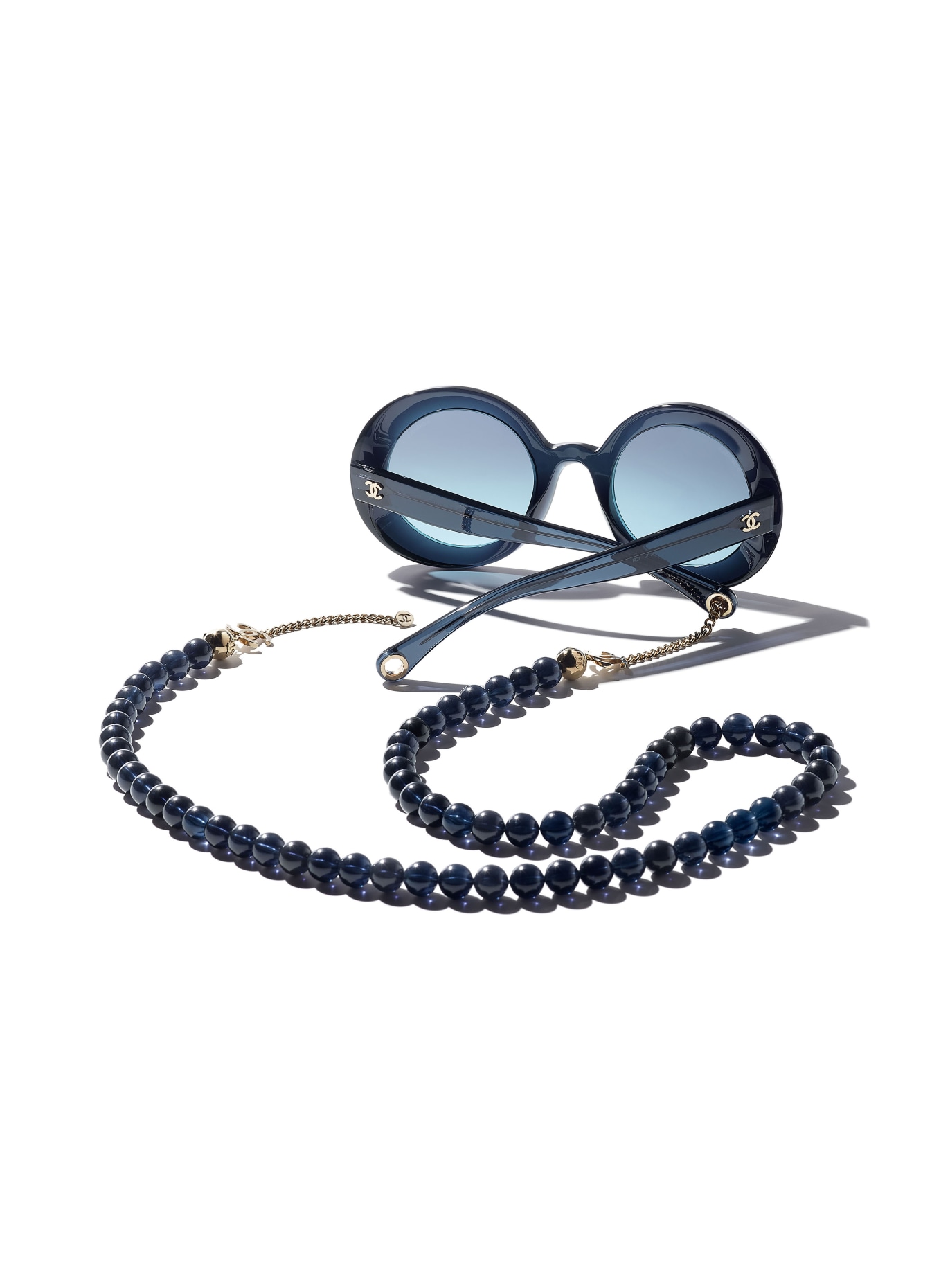 CHANEL Round sunglasses, Color: C503S2 - DARK BLUE/ BLUE (Image 4)