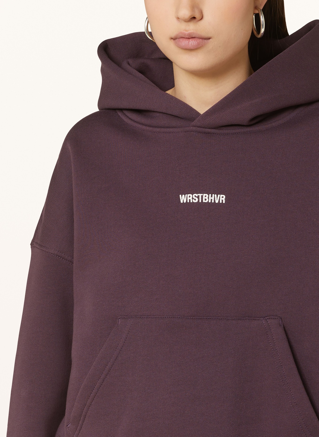 WRSTBHVR Oversized hoodie DARA, Color: DARK PURPLE (Image 5)