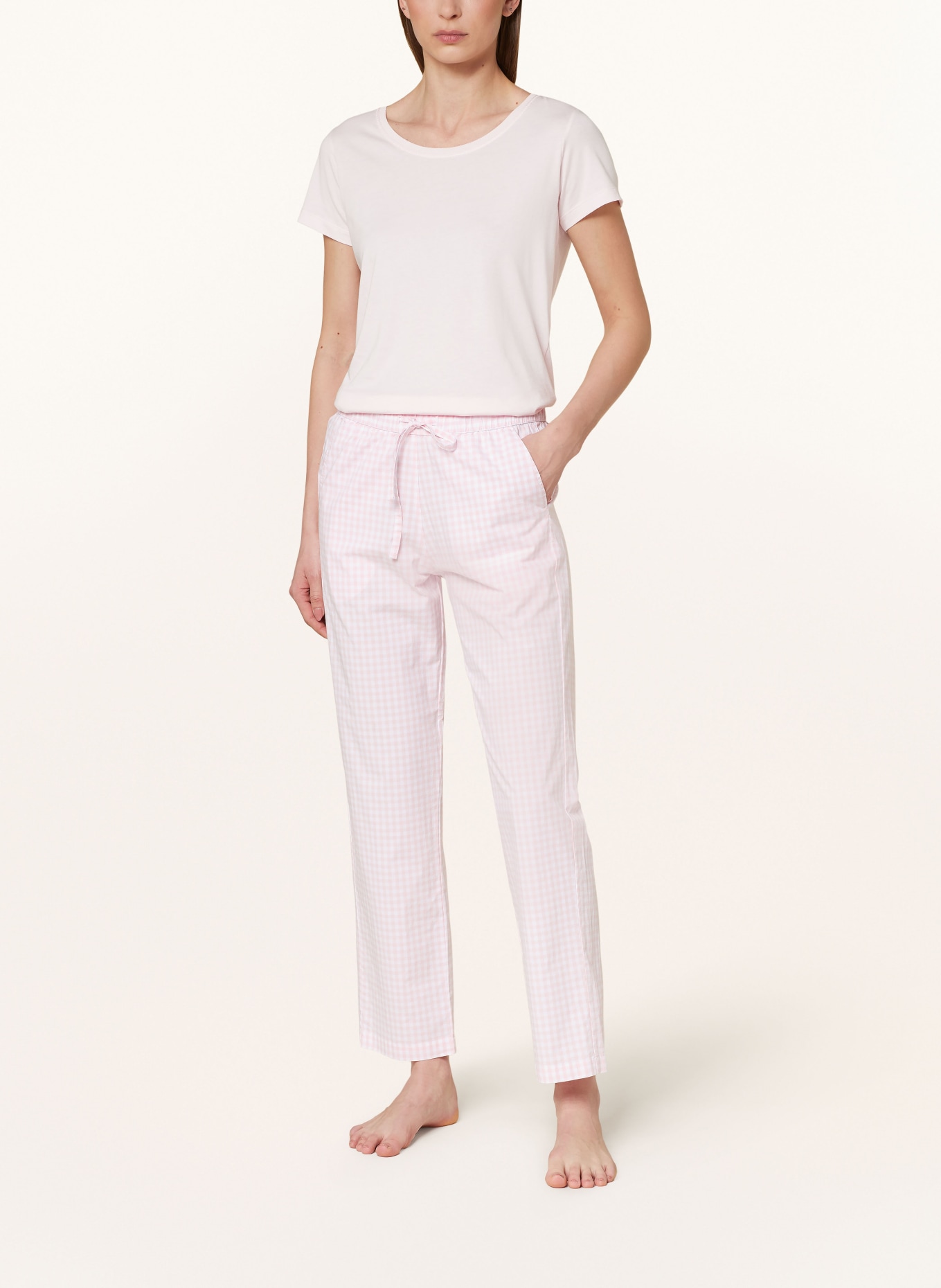 darling harbour Pajama pants, Color: PINK/ WHITE (Image 2)