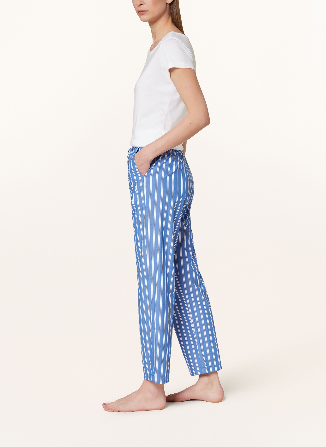 darling harbour Pajama pants, Color: BLUE/ WHITE (Image 4)