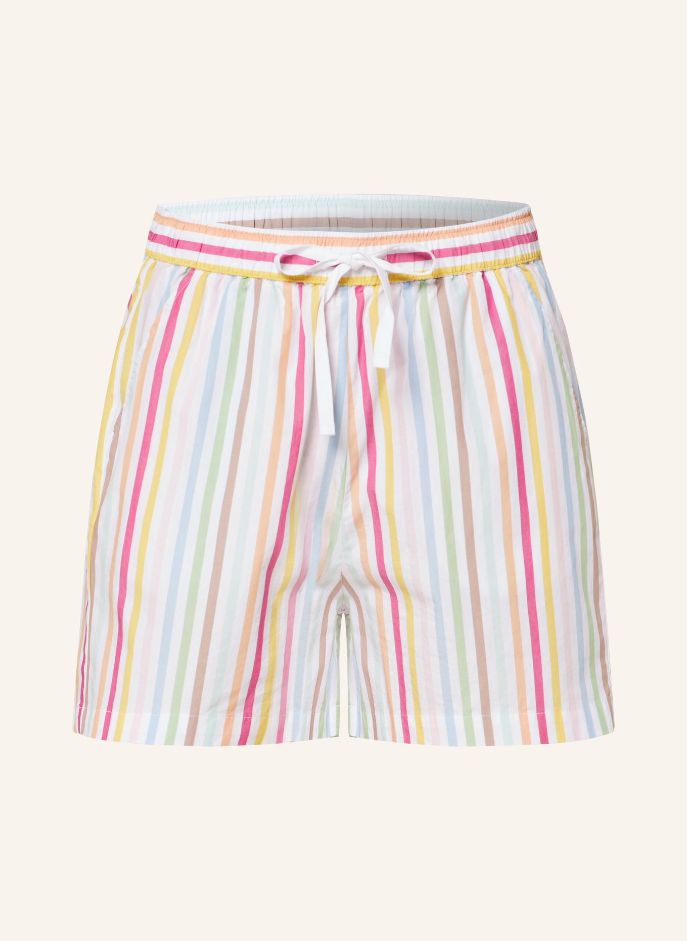 darling harbour Pajama shorts, Color: WHITE/ RED/ GREEN (Image 1)