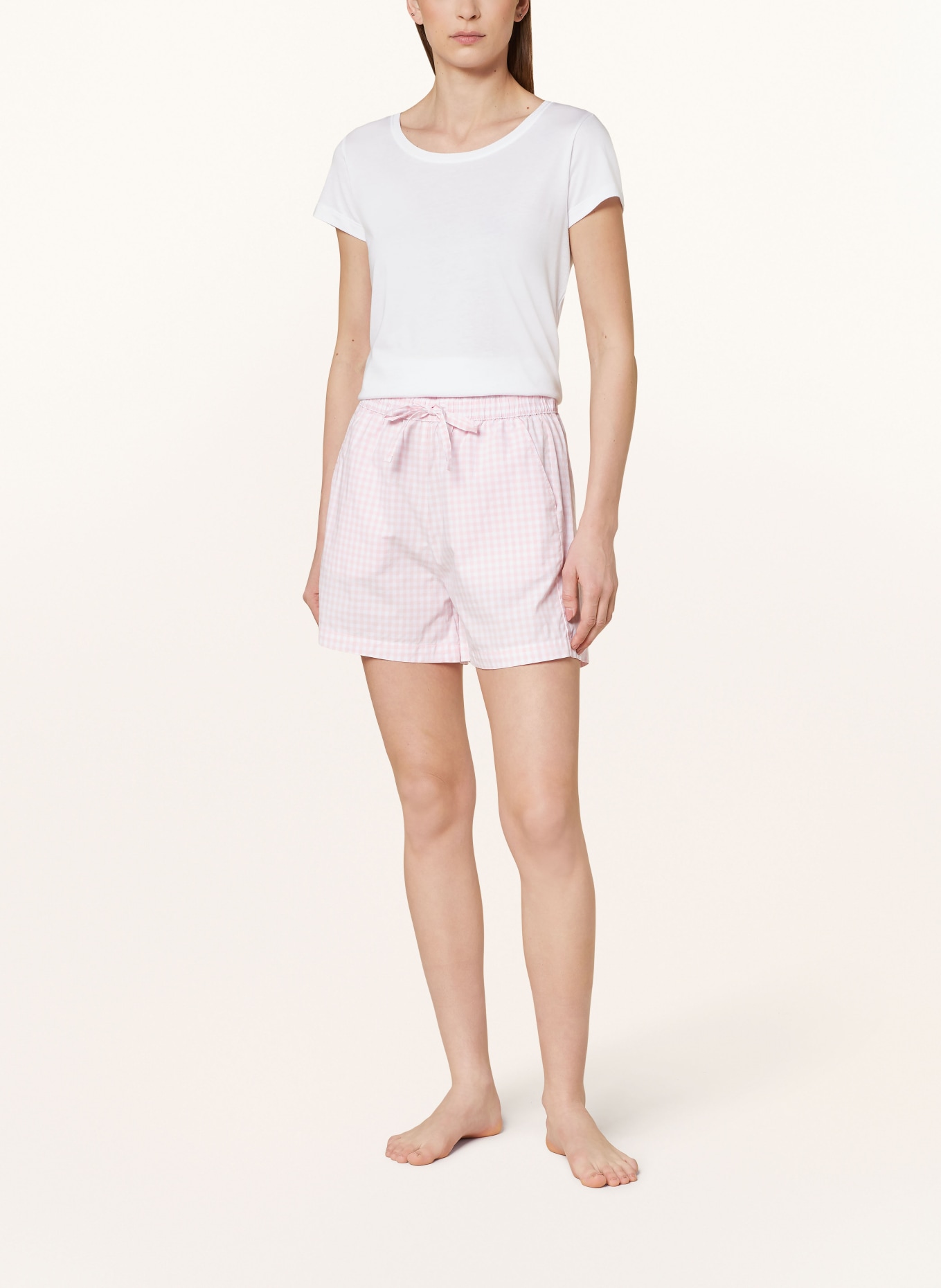 darling harbour Pajama shorts, Color: PINK/ WHITE (Image 2)