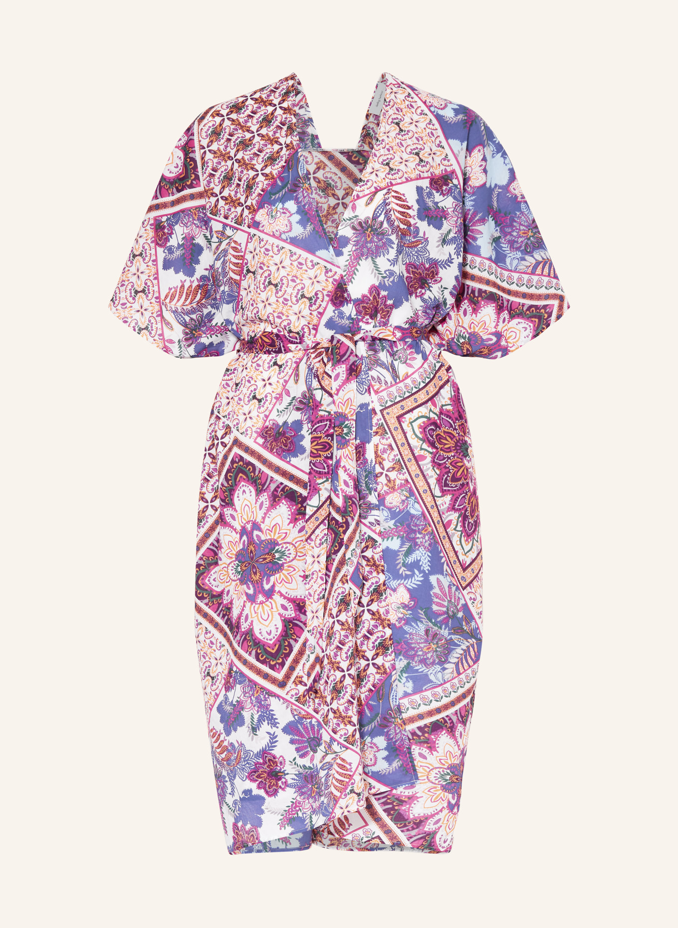 darling harbour Damen-Kimono: BLAU / FUCHSIA / WEISS