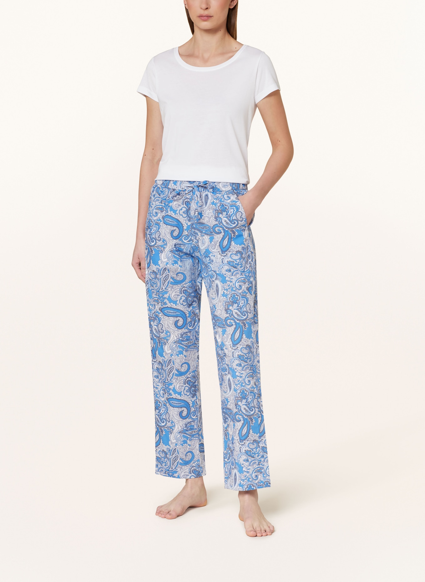 darling harbour Pajama pants, Color: BLUE/ WHITE (Image 2)
