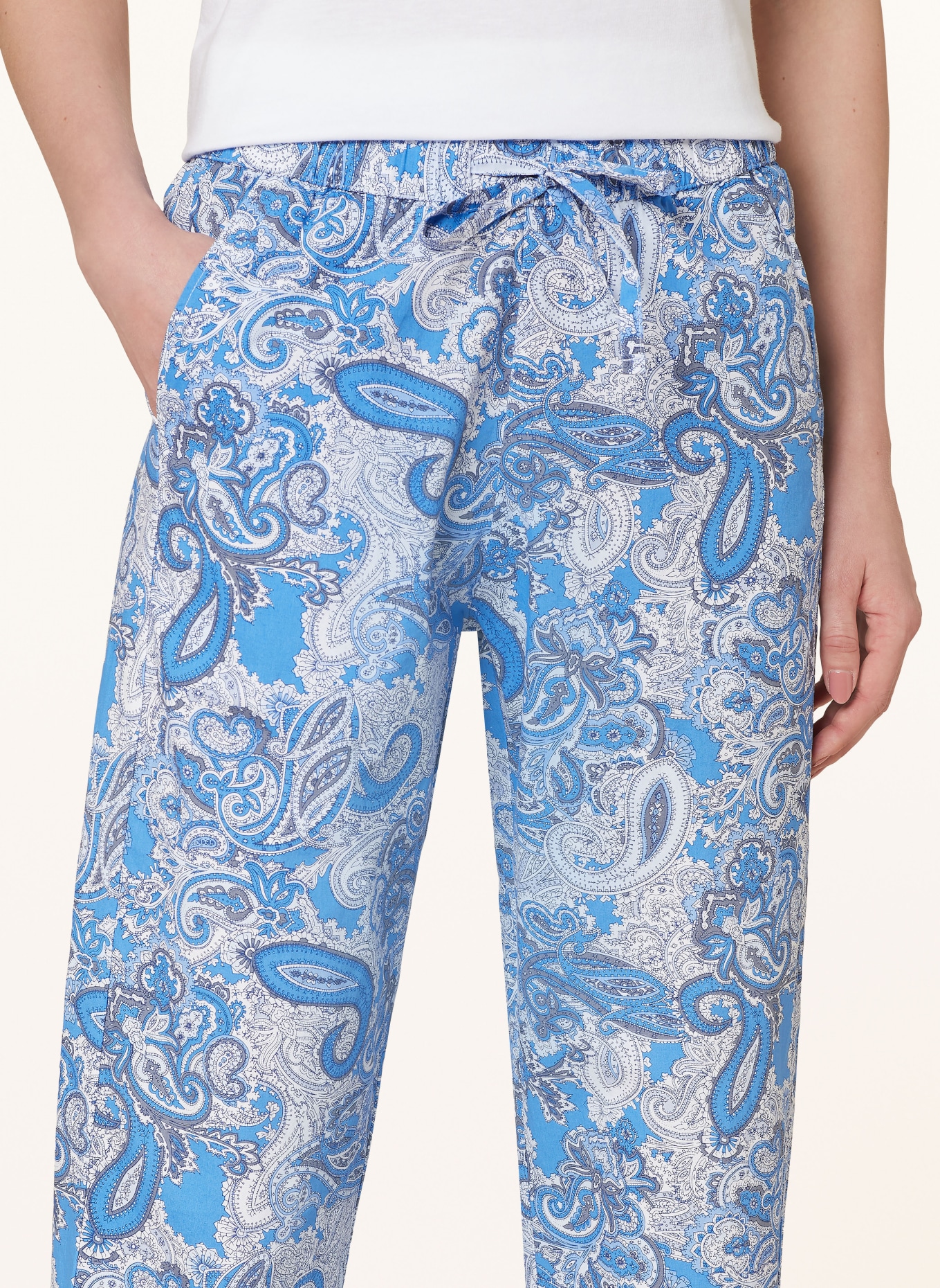 darling harbour Pajama pants, Color: BLUE/ WHITE (Image 5)