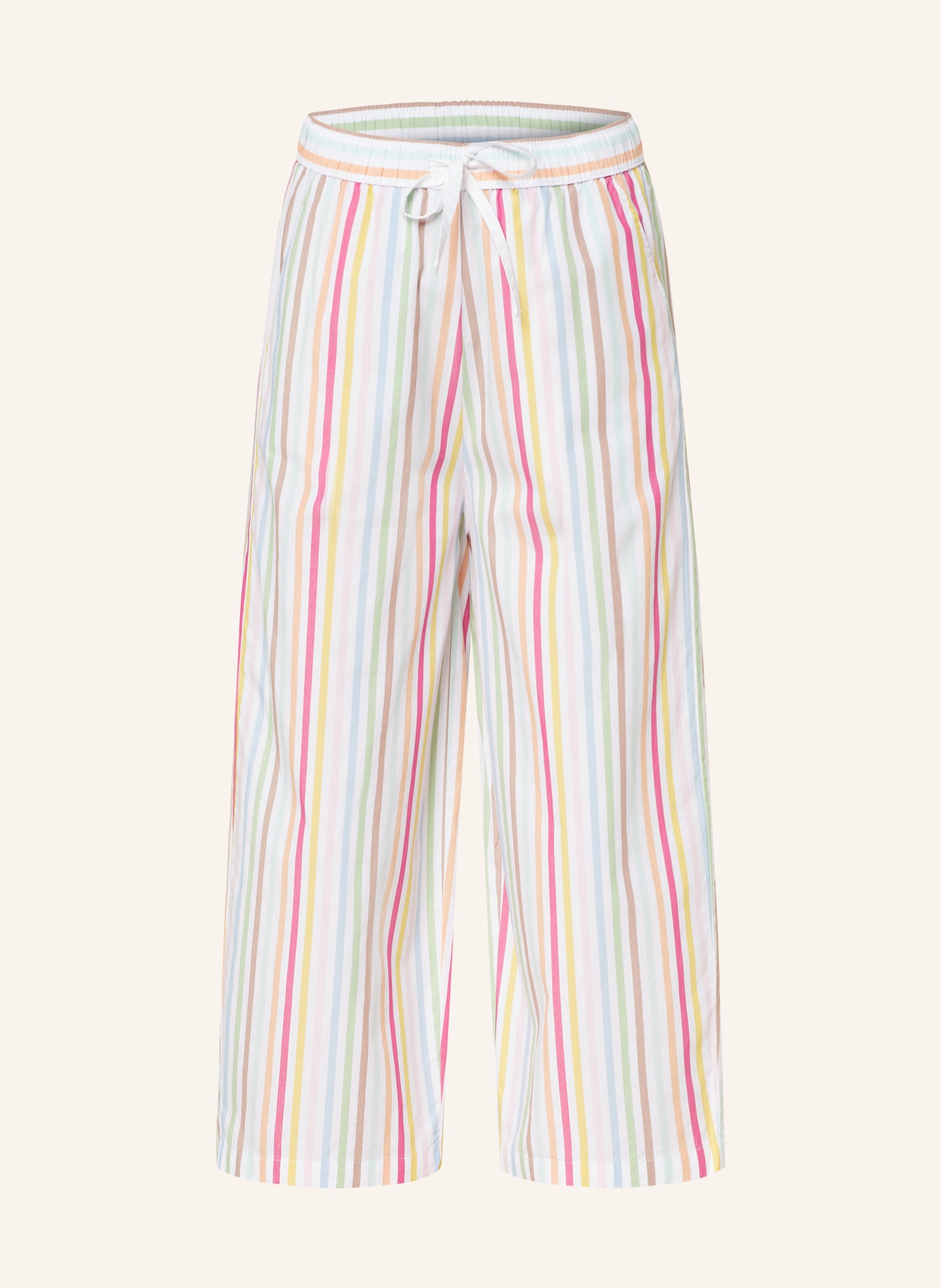 darling harbour 7/8 pajama pants, Color: WHITE/ RED/ GREEN (Image 1)