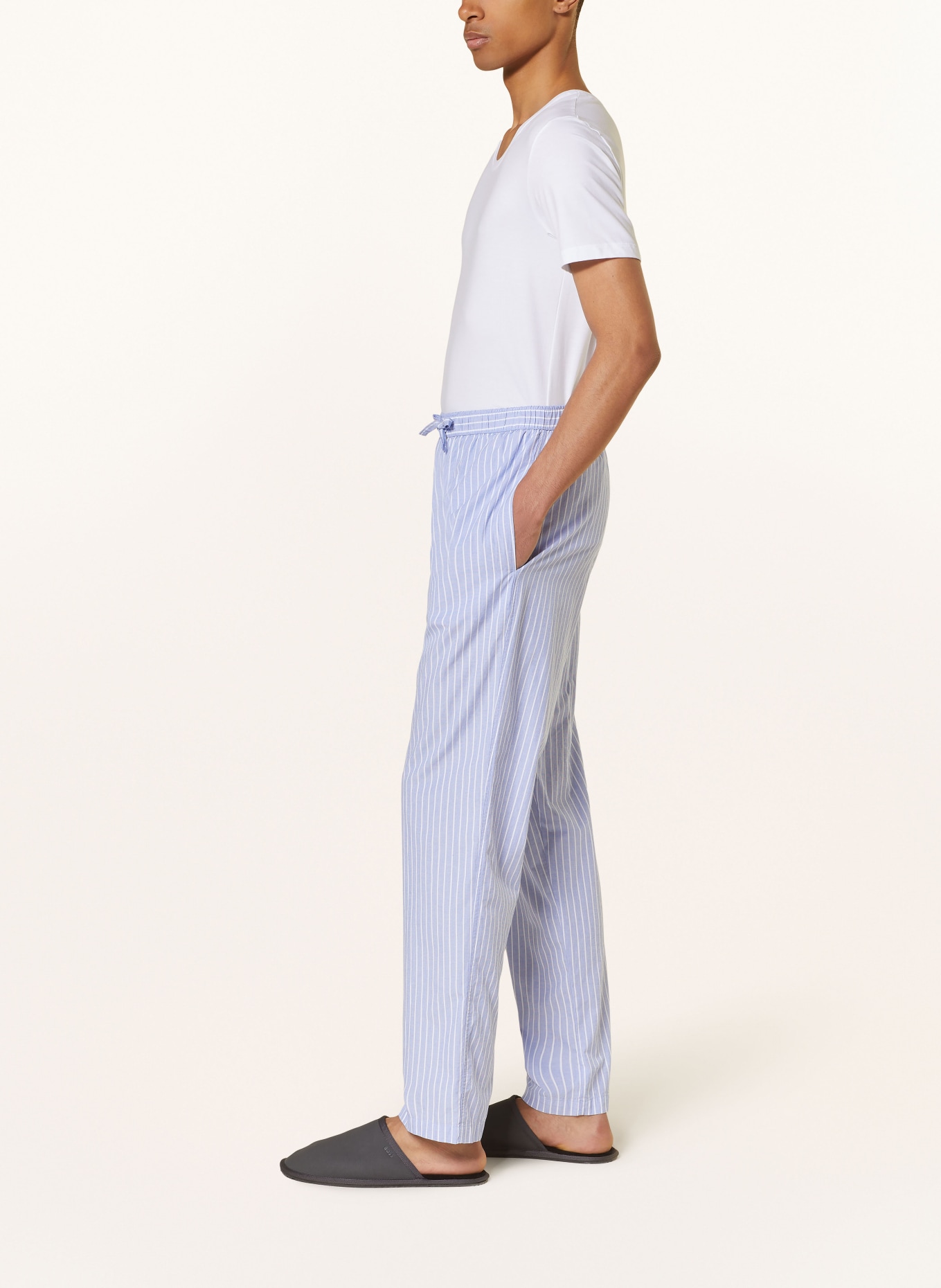 STROKESMAN'S Pajama pants, Color: LIGHT BLUE/ WHITE (Image 4)