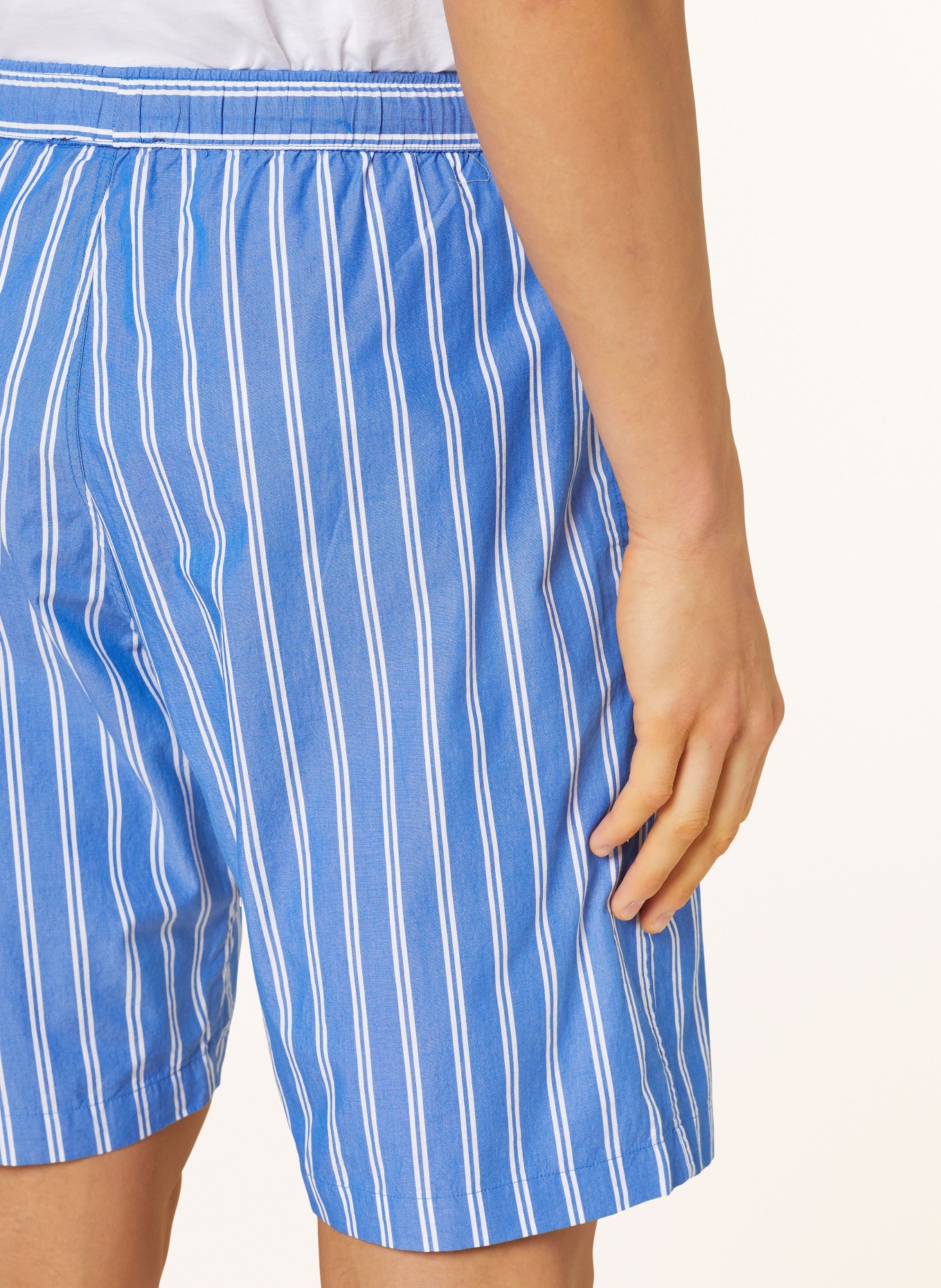 STROKESMAN'S Pajama shorts, Color: WHITE/ BLUE (Image 5)