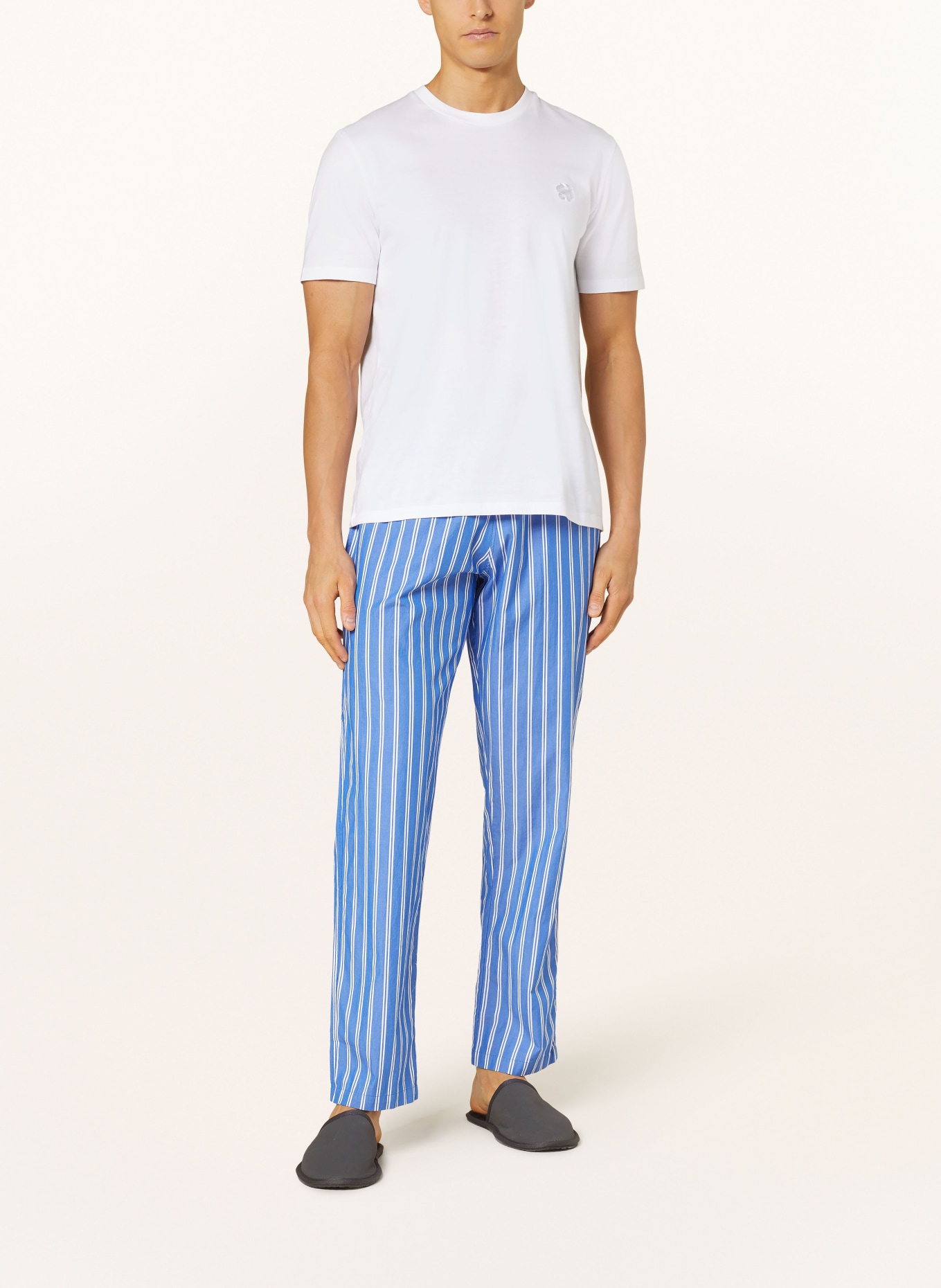 STROKESMAN'S Pajama pants, Color: WHITE/ BLUE (Image 2)