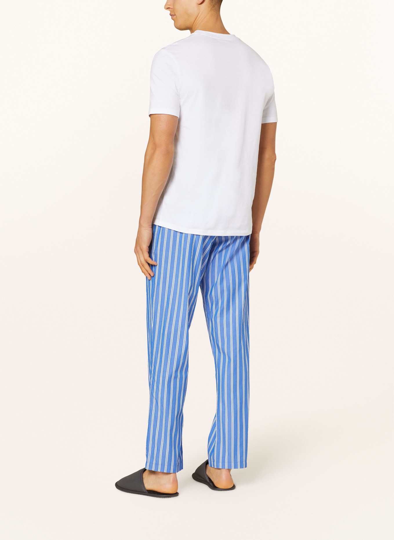 STROKESMAN'S Pajama pants, Color: WHITE/ BLUE (Image 3)