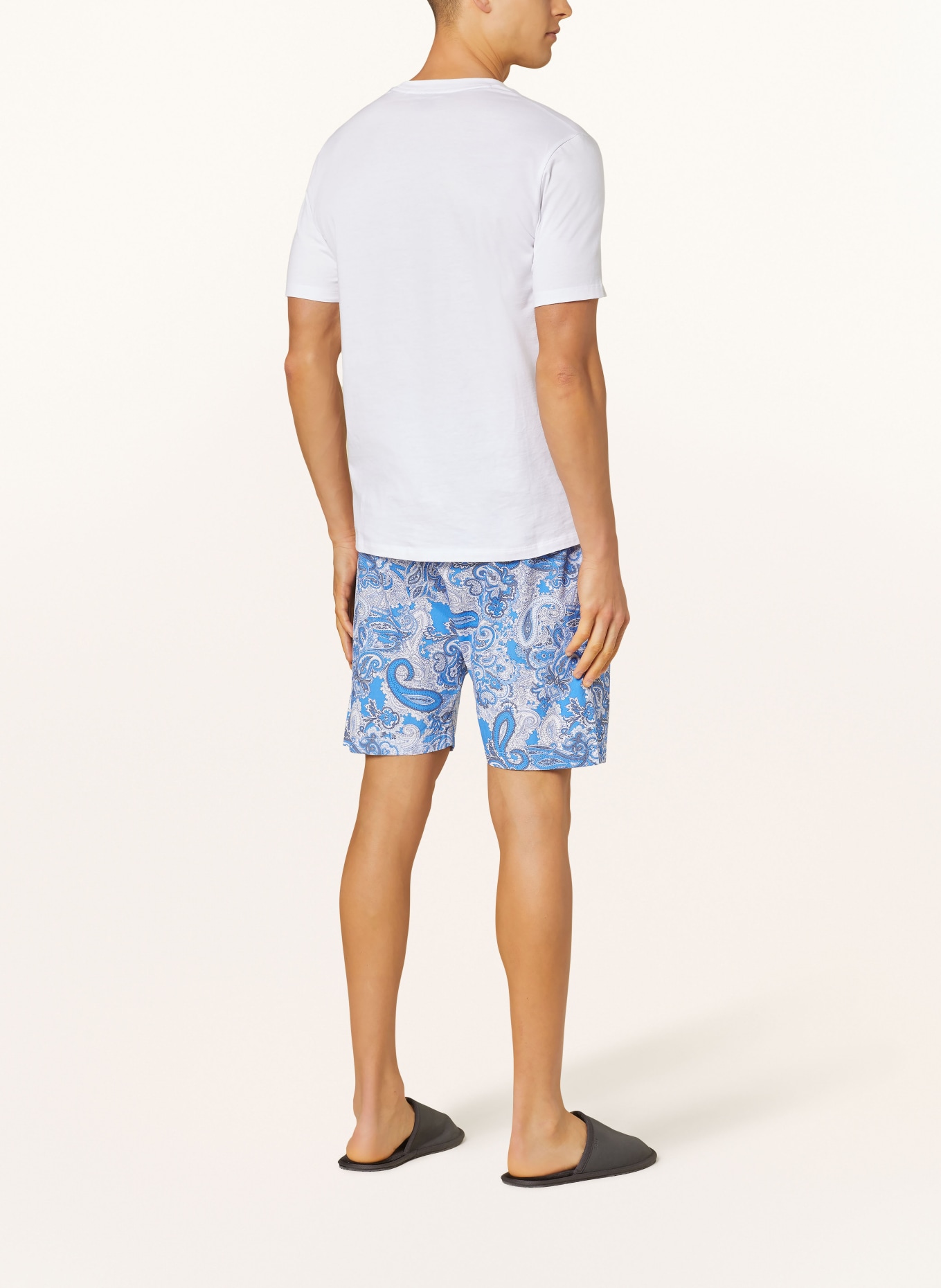 STROKESMAN'S Pajama shorts, Color: WHITE/ BLUE/ GRAY (Image 3)