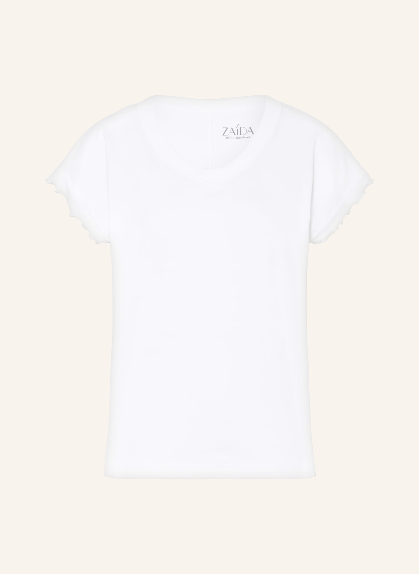 ZAÍDA T-shirt with ruffles, Color: WHITE (Image 1)