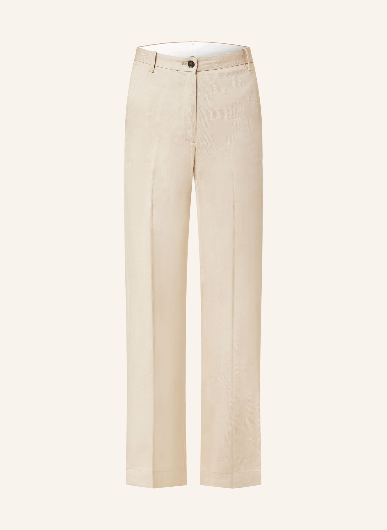 nine:inthe:morning Trousers DEEP with linen, Color: BEIGE (Image 1)