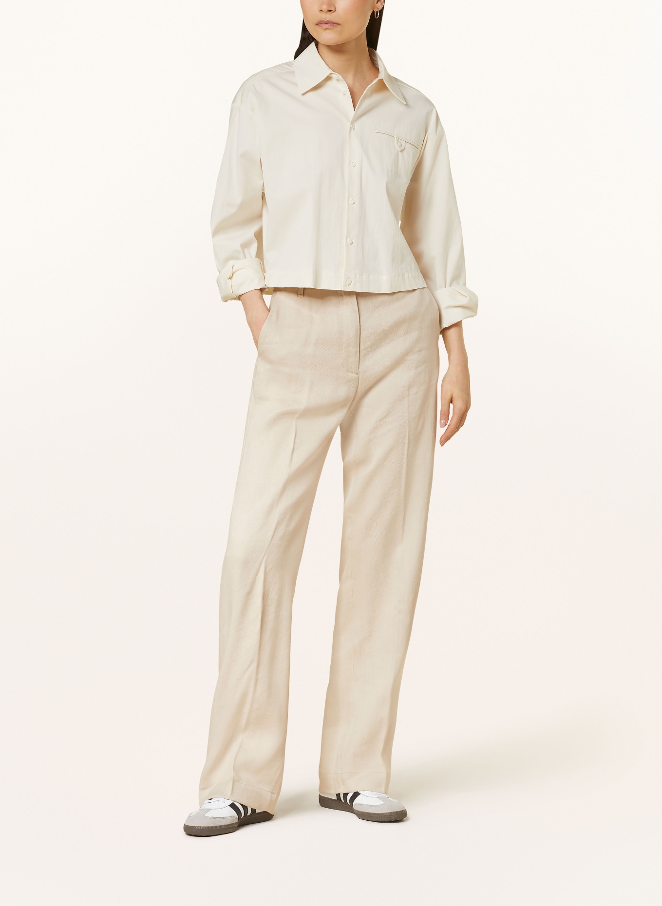 nine:inthe:morning Trousers DEEP with linen, Color: BEIGE (Image 2)