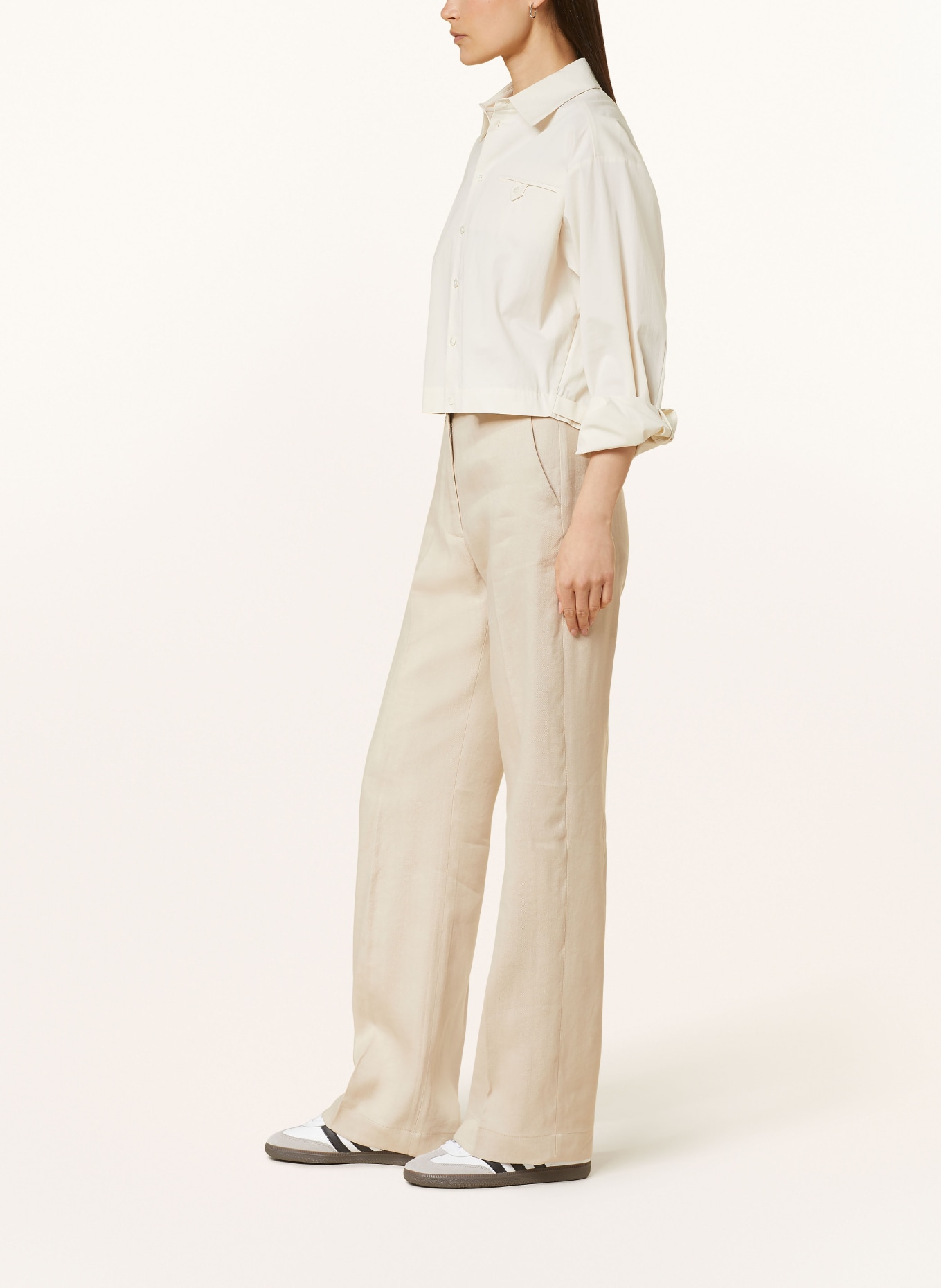 nine:inthe:morning Trousers DEEP with linen, Color: BEIGE (Image 4)