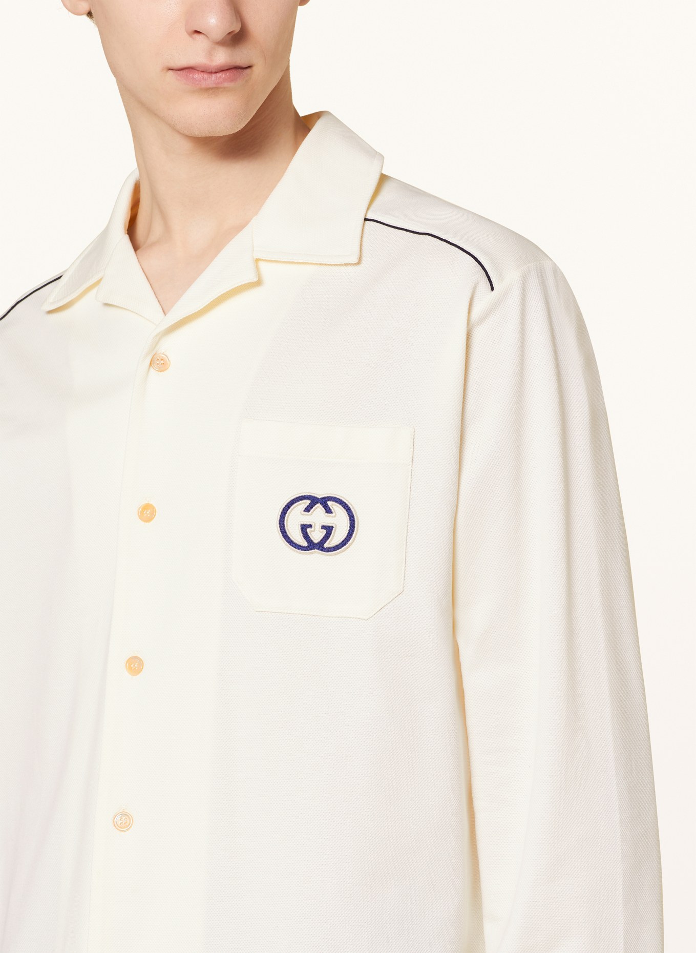 GUCCI Resorthemd Regular Fit, Farbe: ECRU (Bild 4)
