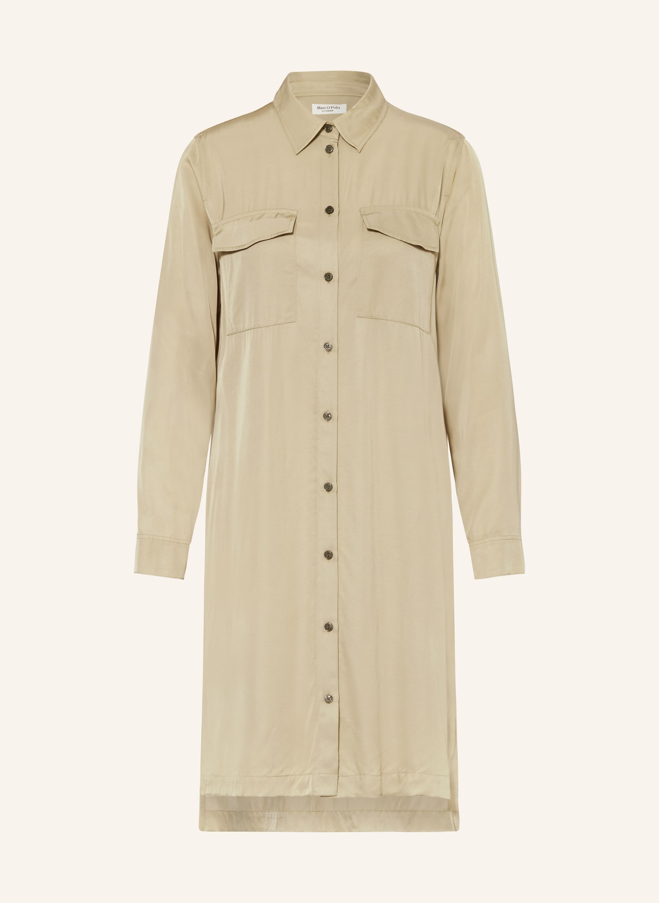 Marc O'Polo Shirt dress in satin, Color: LIGHT GREEN (Image 1)