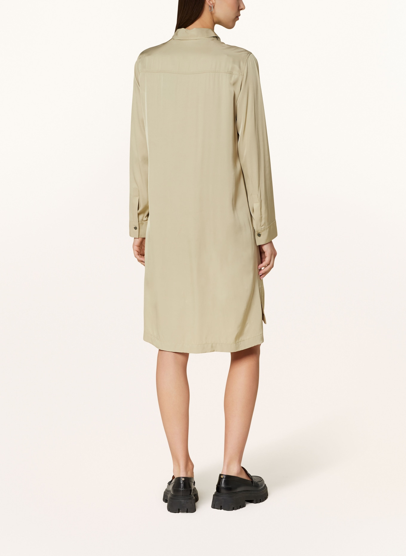 Marc O'Polo Shirt dress in satin, Color: LIGHT GREEN (Image 3)