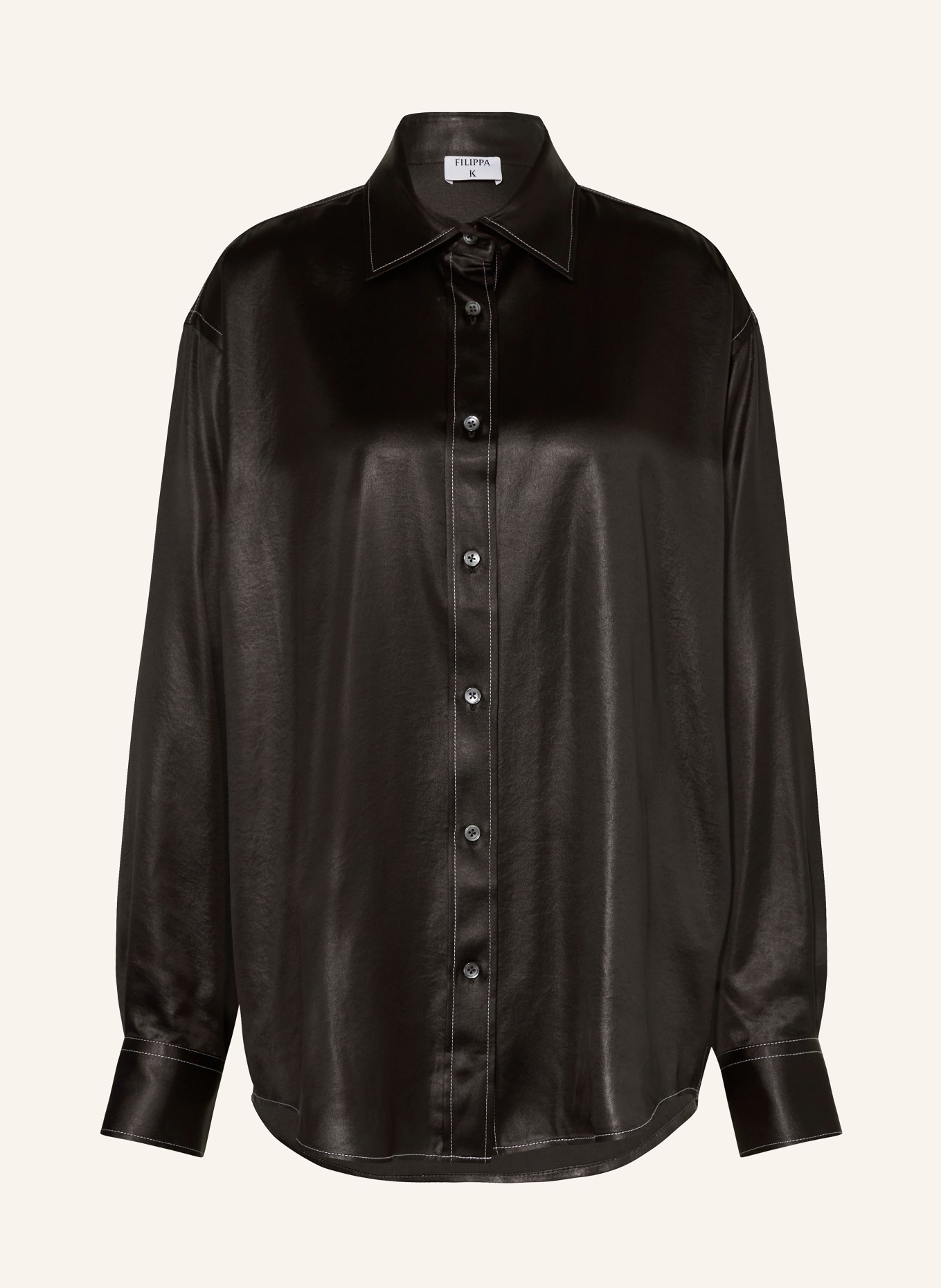 Filippa K Satin shirt blouse, Color: BLACK (Image 1)