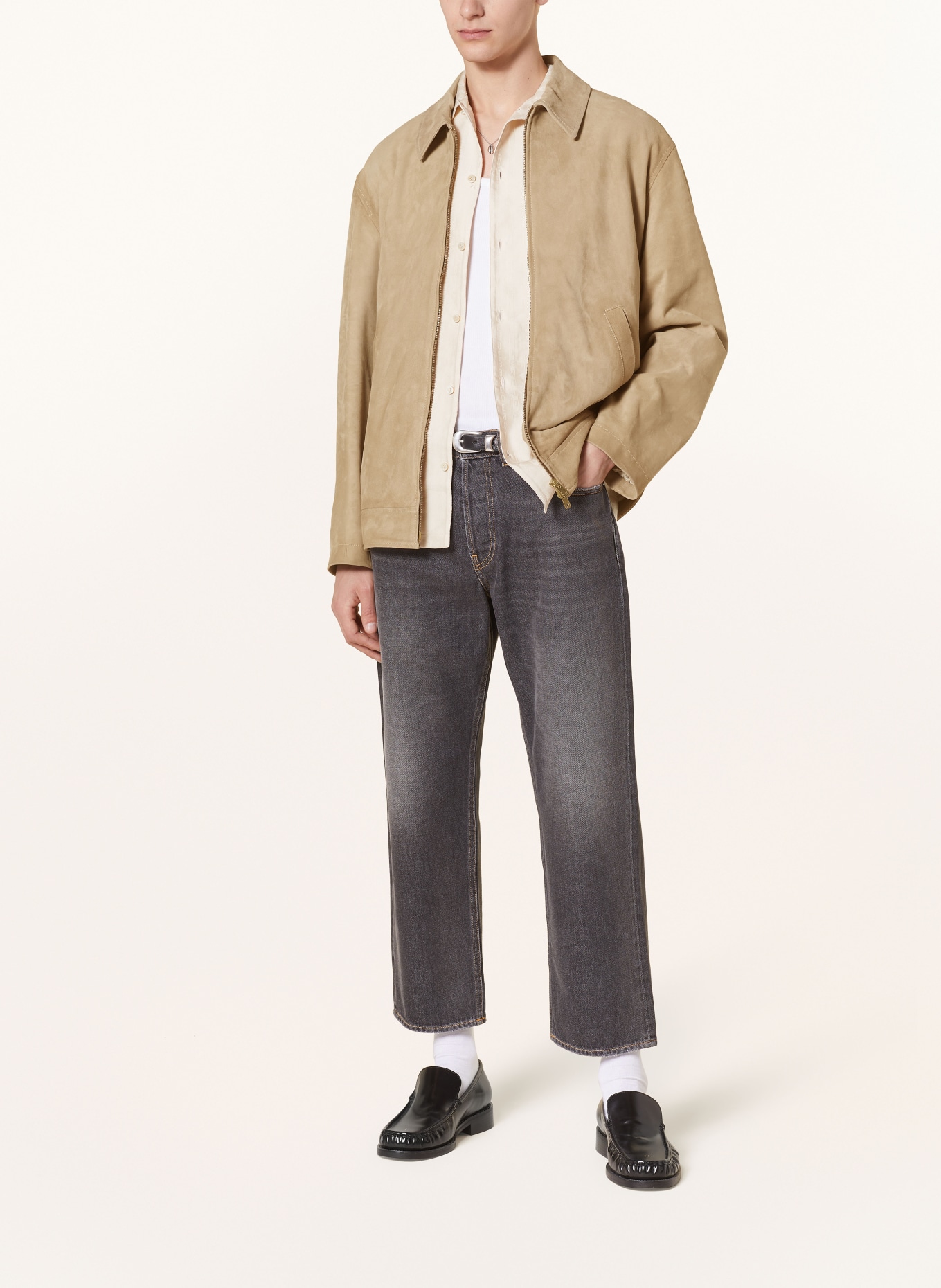 GOLDEN GOOSE Leather jacket JOURNEY, Color: TAUPE (Image 2)