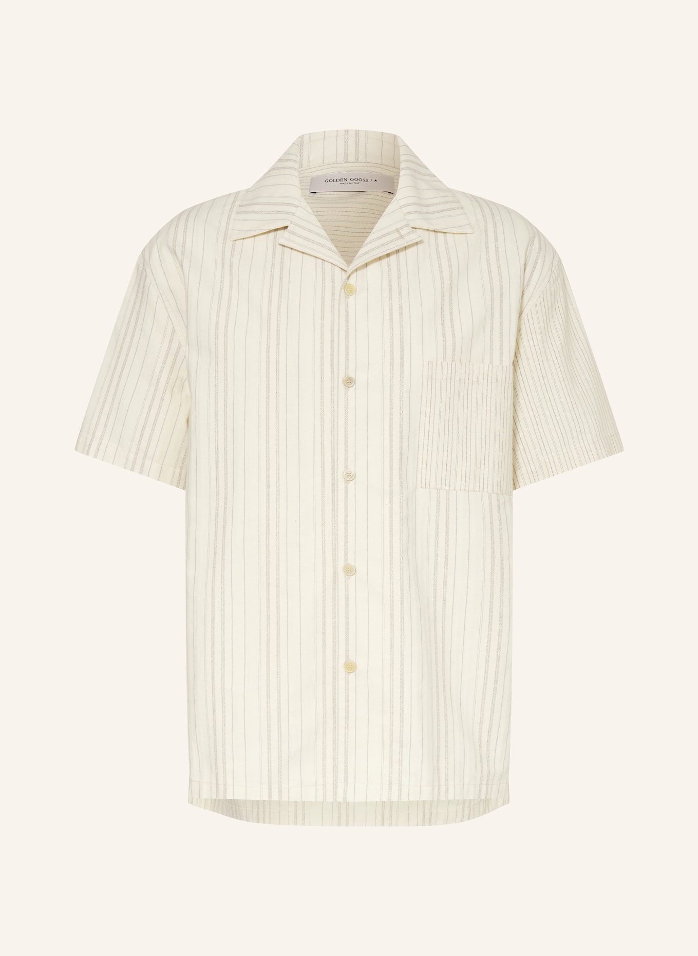 GOLDEN GOOSE Resort shirt JOURNEY comfort fit, Color: BLACK/ BLUE/ BROWN (Image 1)