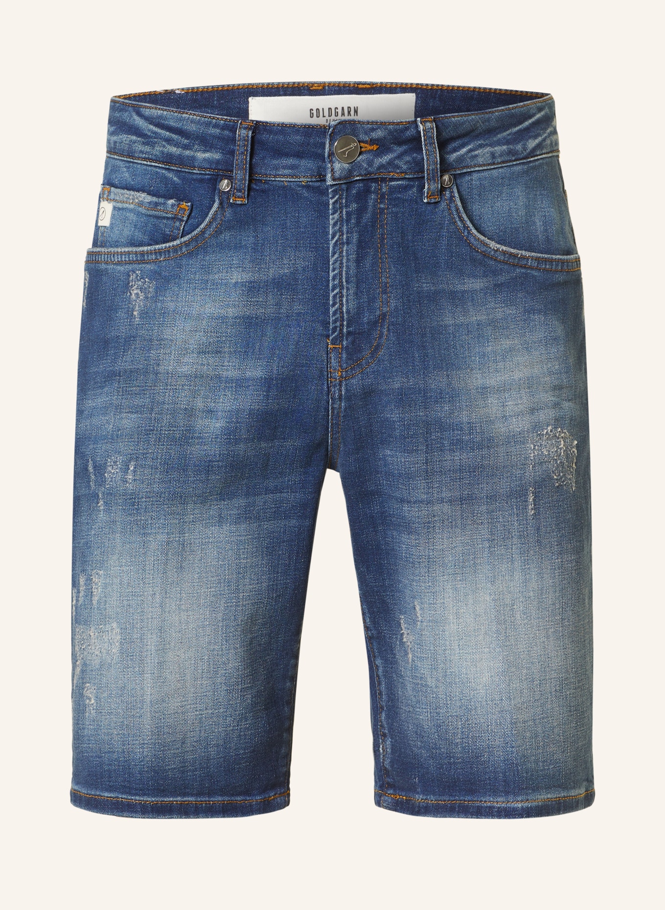 GOLDGARN DENIM Szorty jeansowe PLANKEN, Kolor: 1090 MID BLUE (Obrazek 1)