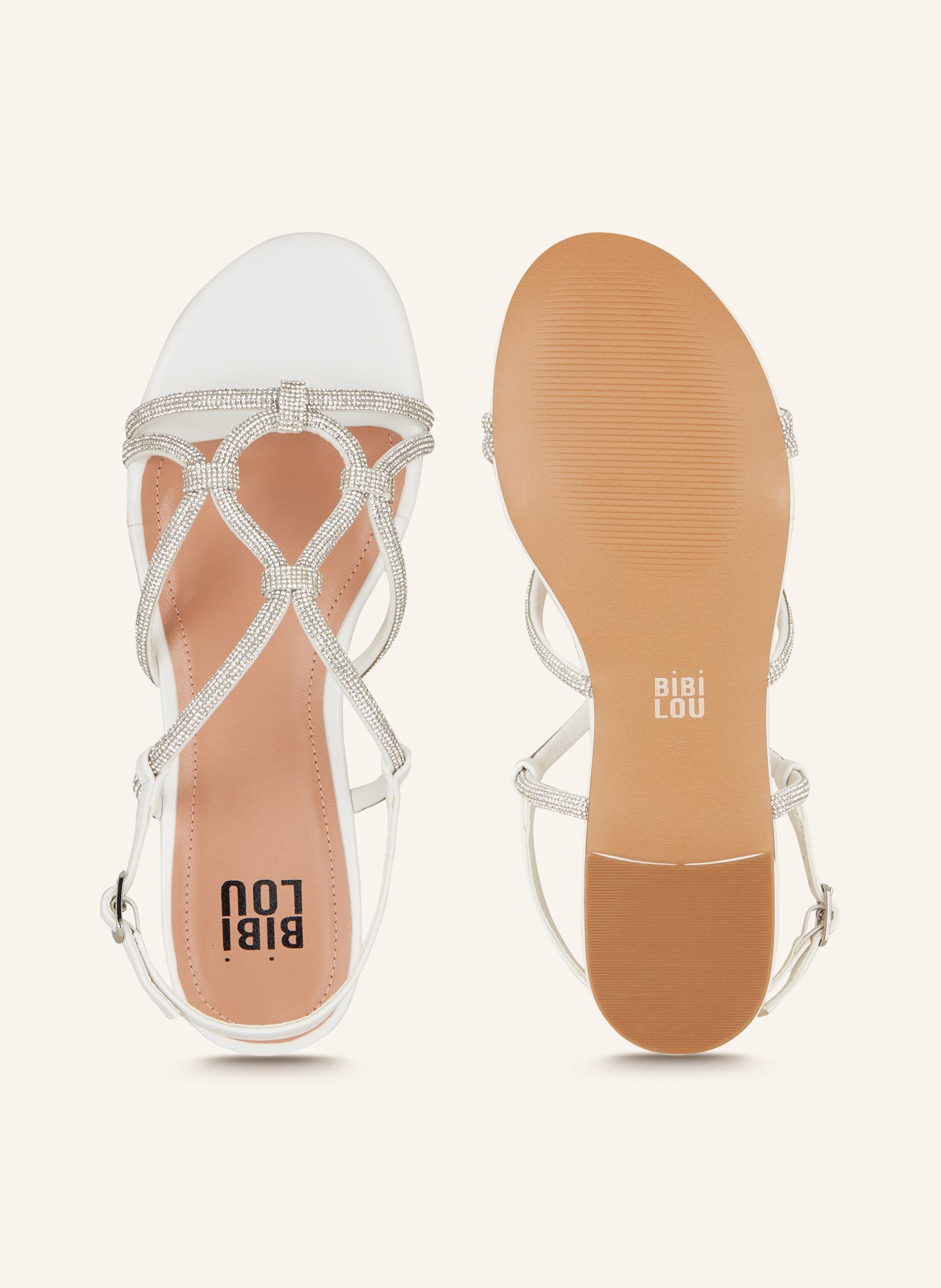 BIBI LOU Sandals with decorative gems, Color: SILVER (Image 5)