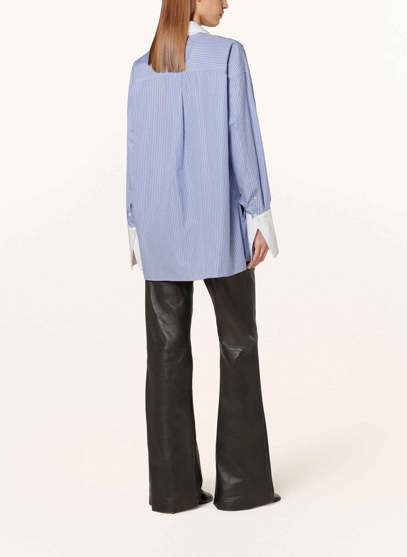 LOEWE Shirt blouse with detachable collar, Color: BLUE/ WHITE (Image 3)