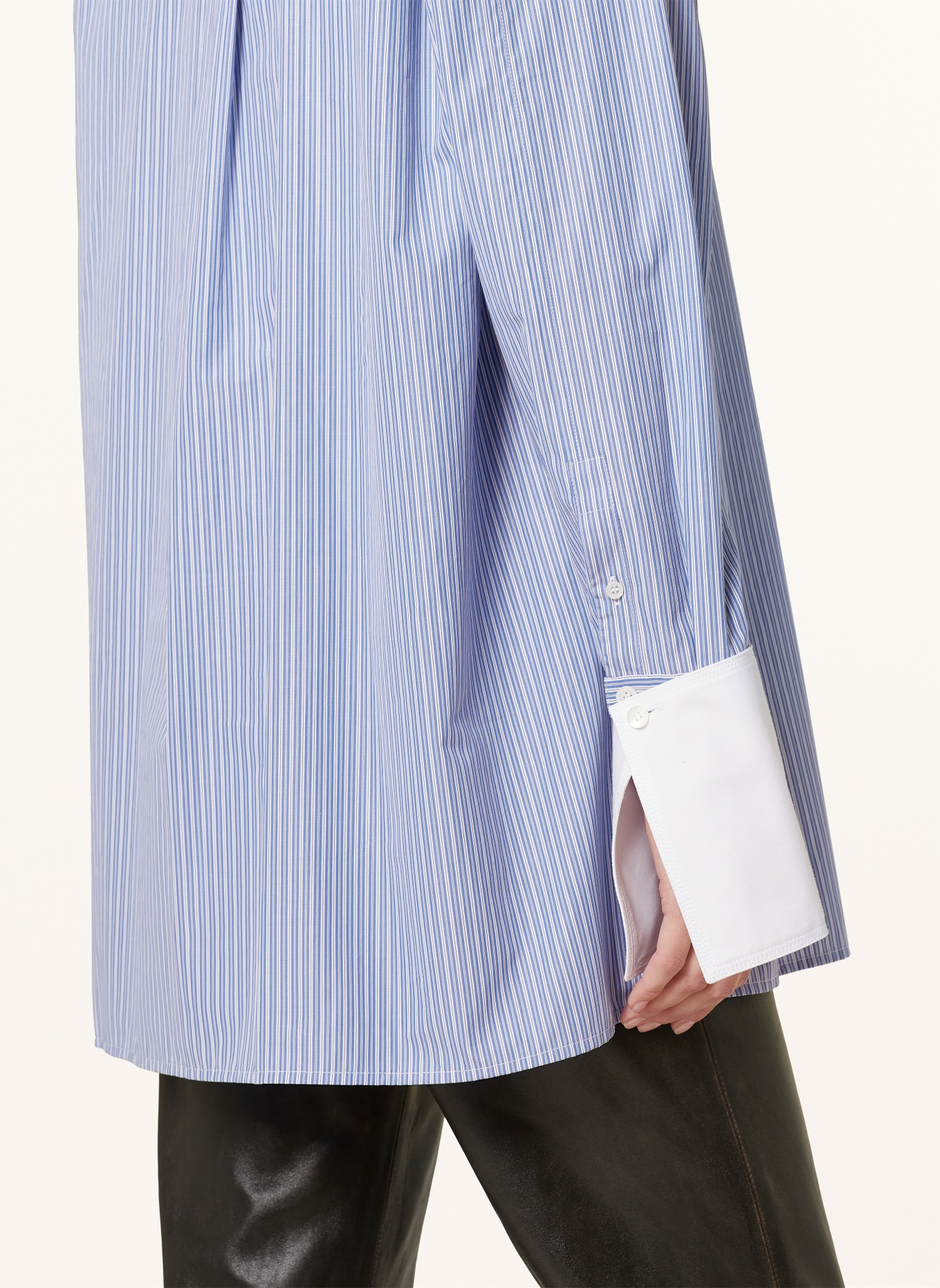 LOEWE Shirt blouse with detachable collar, Color: BLUE/ WHITE (Image 5)