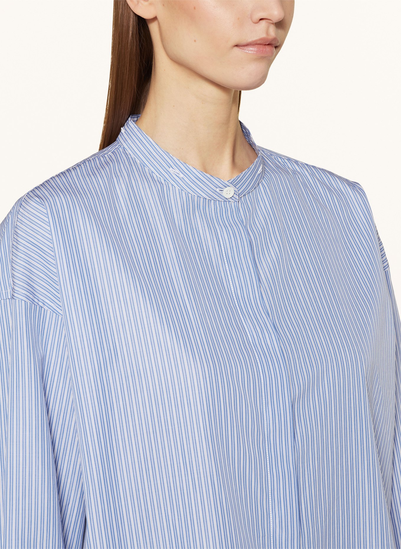 LOEWE Shirt blouse with detachable collar, Color: BLUE/ WHITE (Image 6)